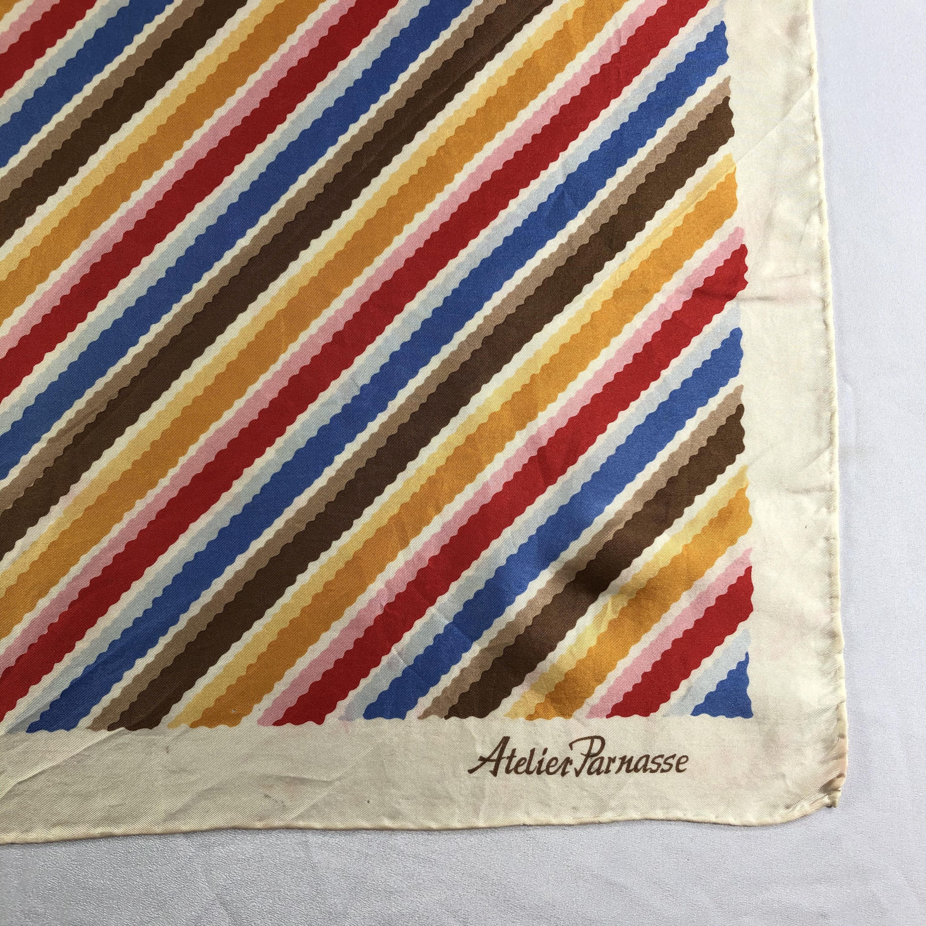 Vintage Vintage Atelier Parnasse Silk Scarf Size ONE SIZE - 4 Thumbnail
