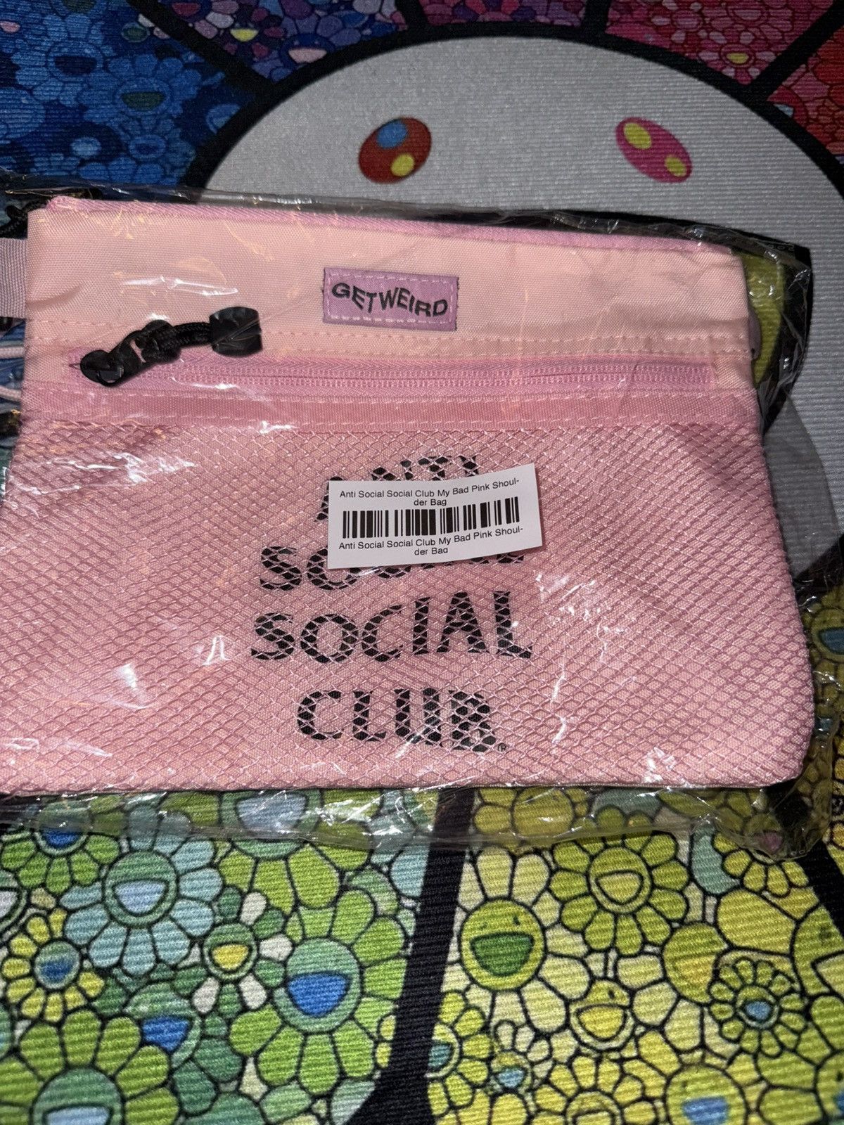 Anti Social Social Club Anti Social Social Club My Bad Pink Shoulder Bag Size ONE SIZE - 5 Thumbnail