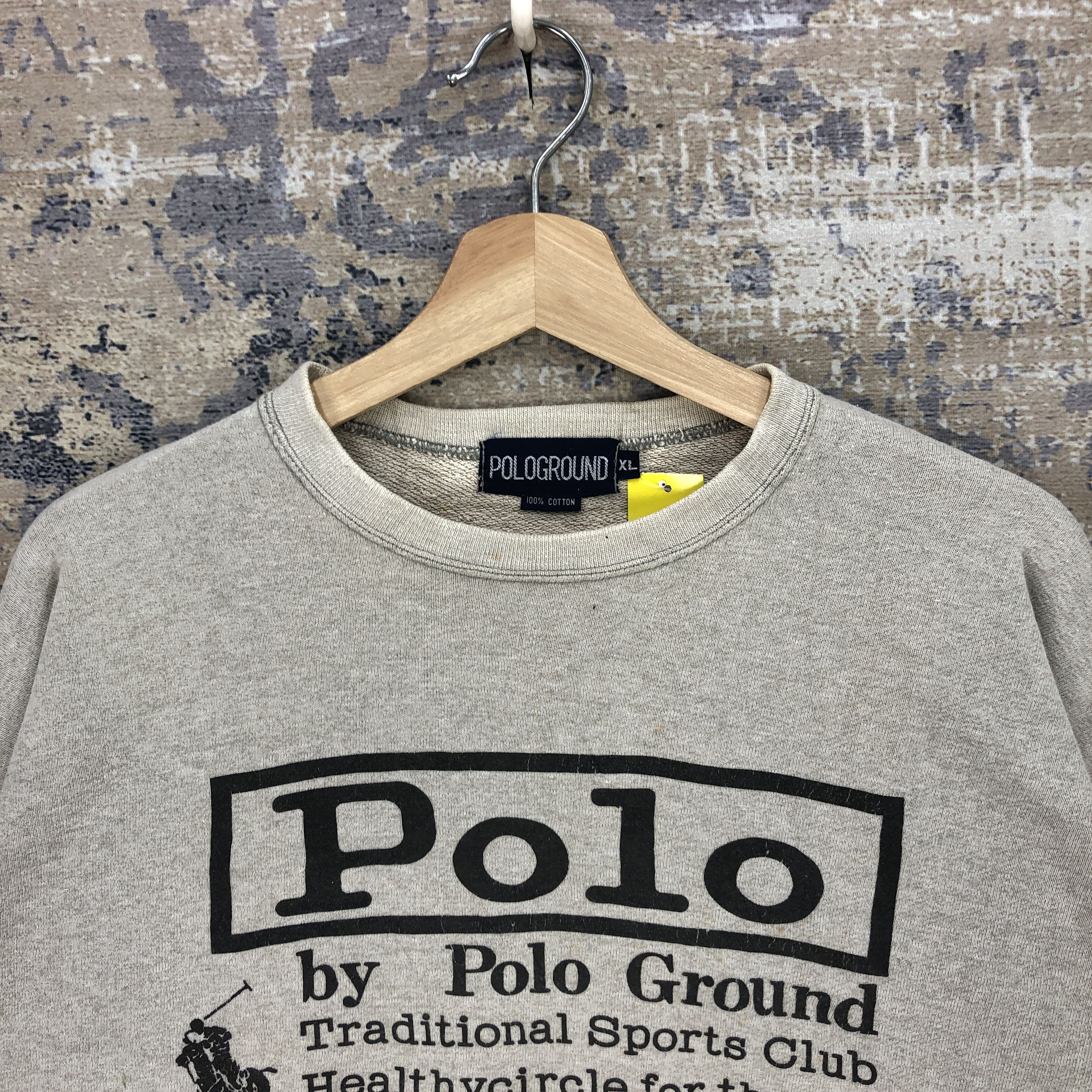 Japanese Brand × Vintage Vintage 90s Polo Ground Sweater Sweatshirt Jumper Size US XL / EU 56 / 4 - 3 Thumbnail