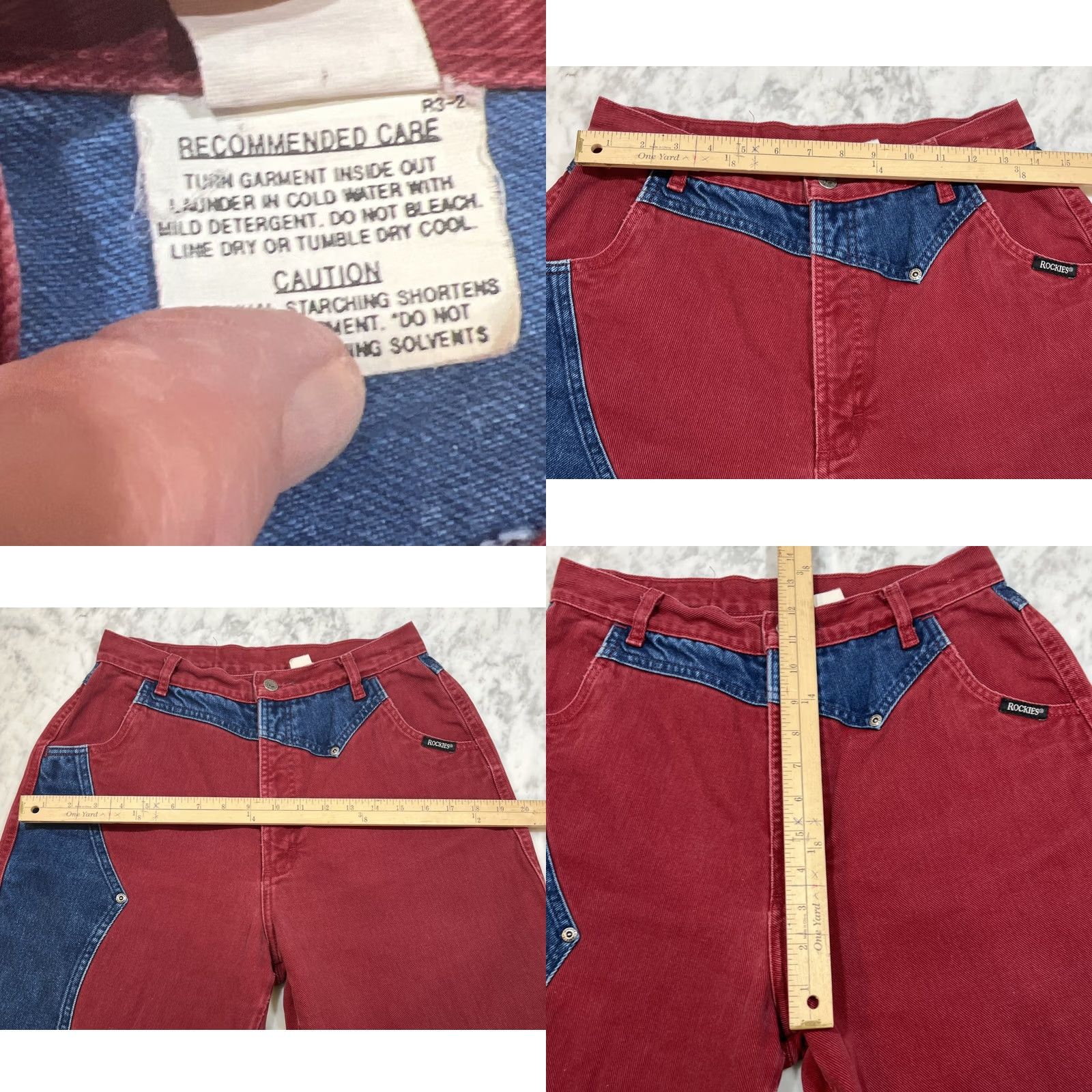Vintage Vintage Rockies Western 2 Tone Jeans Women - 32/13 - 36 Inseam Cowgirl Size 34" / US 12 / IT 48 - 10 Thumbnail