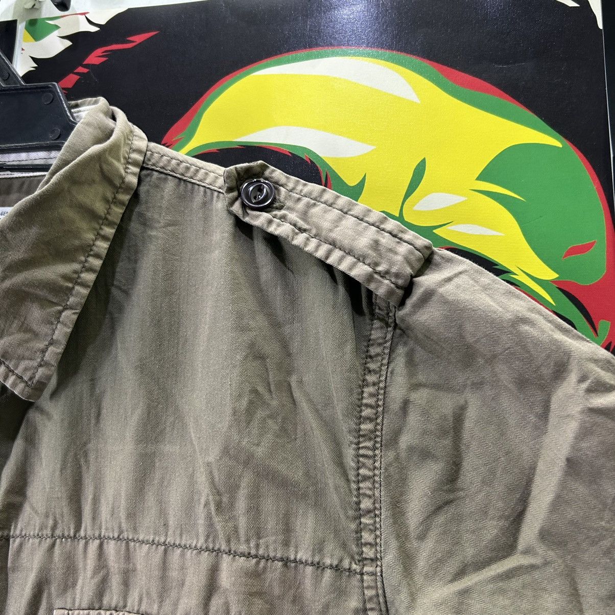 Alpha Industries Vintage Alpha Industries Inc Faded Green Button Down Shirts Size US S / EU 44-46 / 1 - 5 Thumbnail