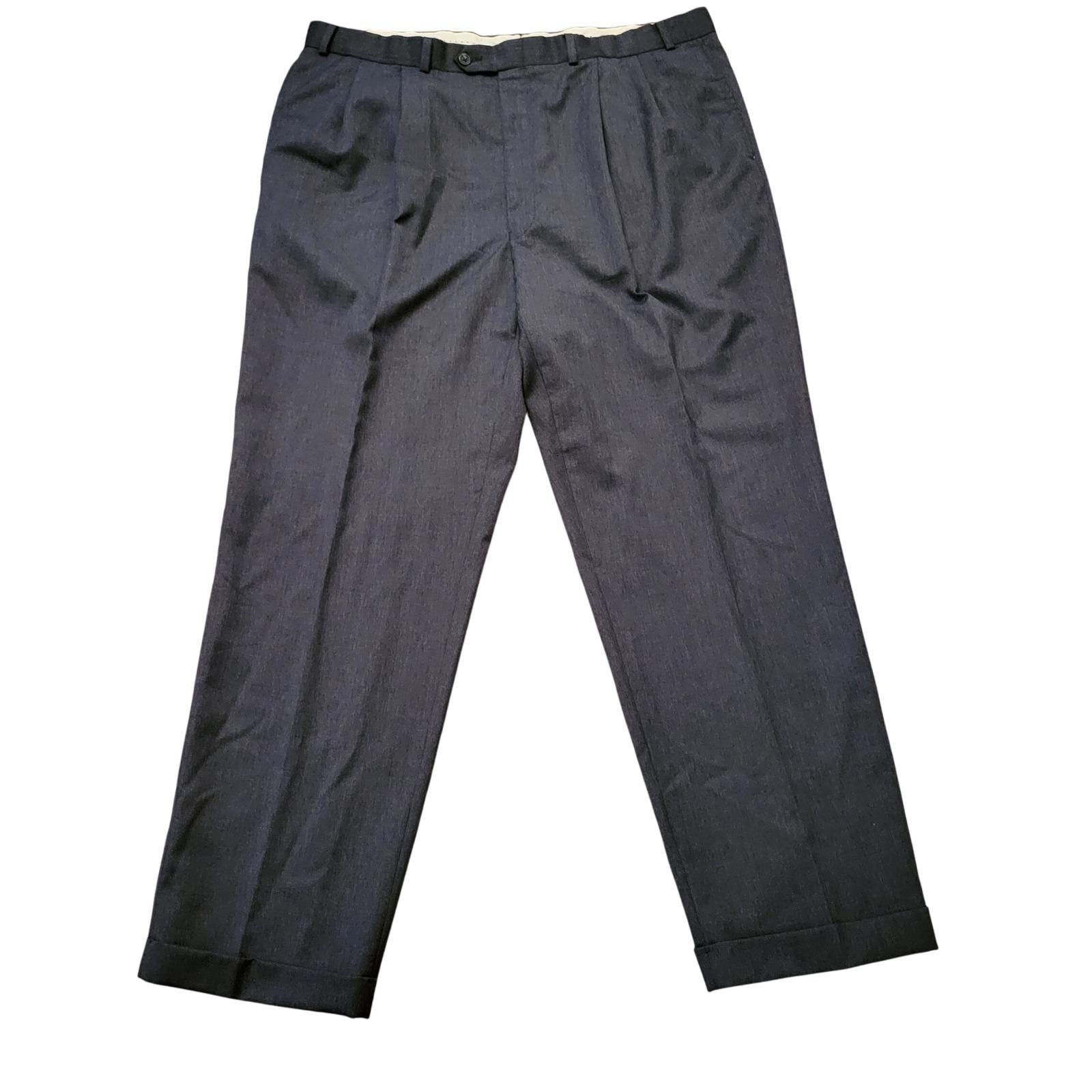 Ralph Lauren Ralph Lauren 40x32 Grey Wool Pleated Dress Pants Canada Size US 40 / EU 56 - 3 Thumbnail