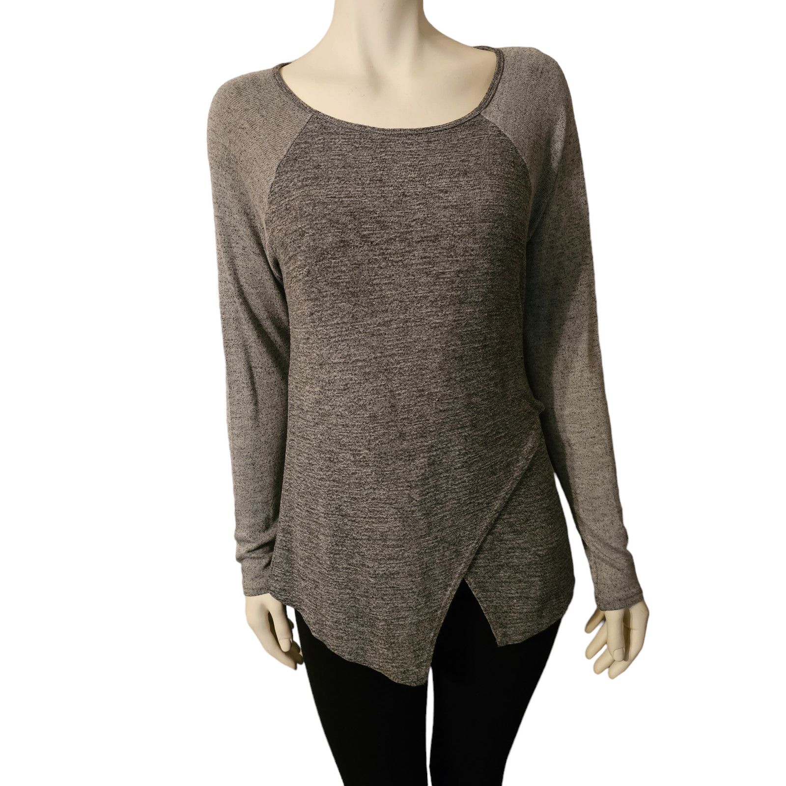 Michael Stars Michael Stars Asymmetrical Front Sweater Tunic Gray O/S Size ONE SIZE - 1 Thumbnail