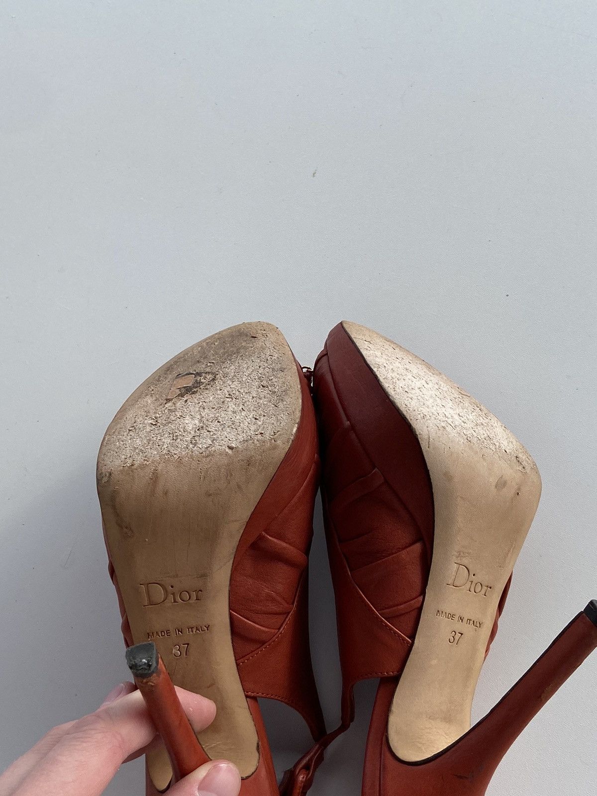Christian Dior Monsieur Christian Dior vintage Heels brown patent leather Size US 6 / IT 36 - 18 Thumbnail