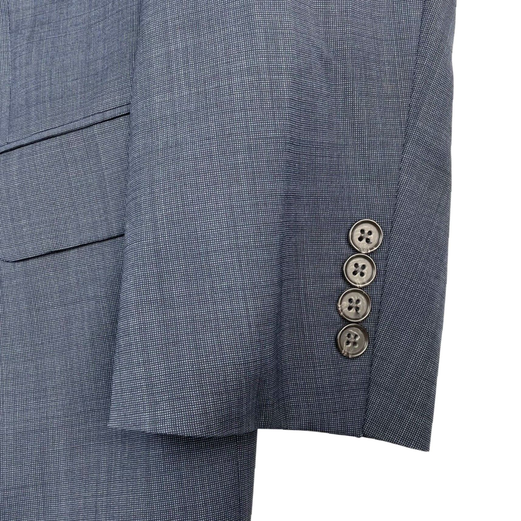 David Donahue VINTAGE David Donahue Blazer Navy Blue 40S 100% Wool Two-Button Single-Breasted Notch Lapel Men’s Jacket Short Regular Size 40R - 4 Thumbnail