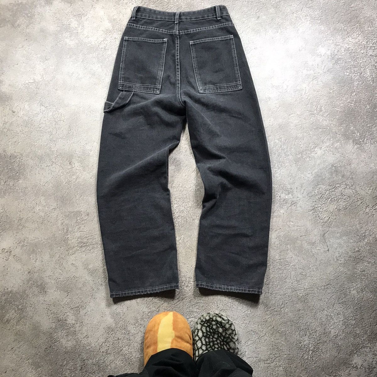 Vintage Vintage 90s Distressed Baggy Jeans Skeleton Print Skate 26 Size 26" / US 2 / IT 38 - 5 Thumbnail