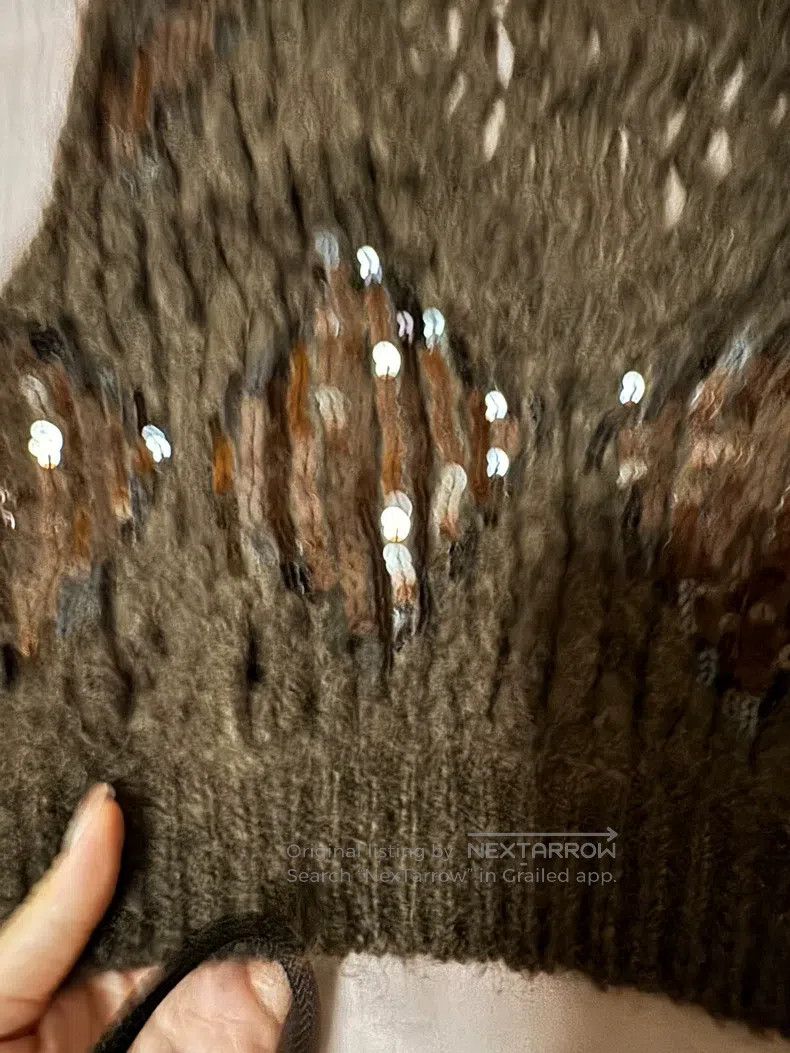 Brunello Cucinelli Brunello Cucinelli Brown Sequin Vest Size M / US 6-8 / IT 42-44 - 7 Thumbnail