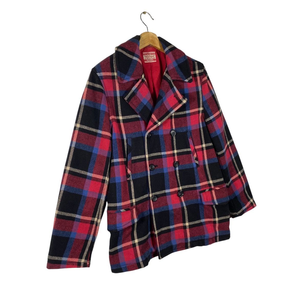 Levi's × Levi's Vintage Clothing × Vintage Vintage Levis Plaid Wool Button Jacket Size US M / EU 48-50 / 2 - 2 Thumbnail