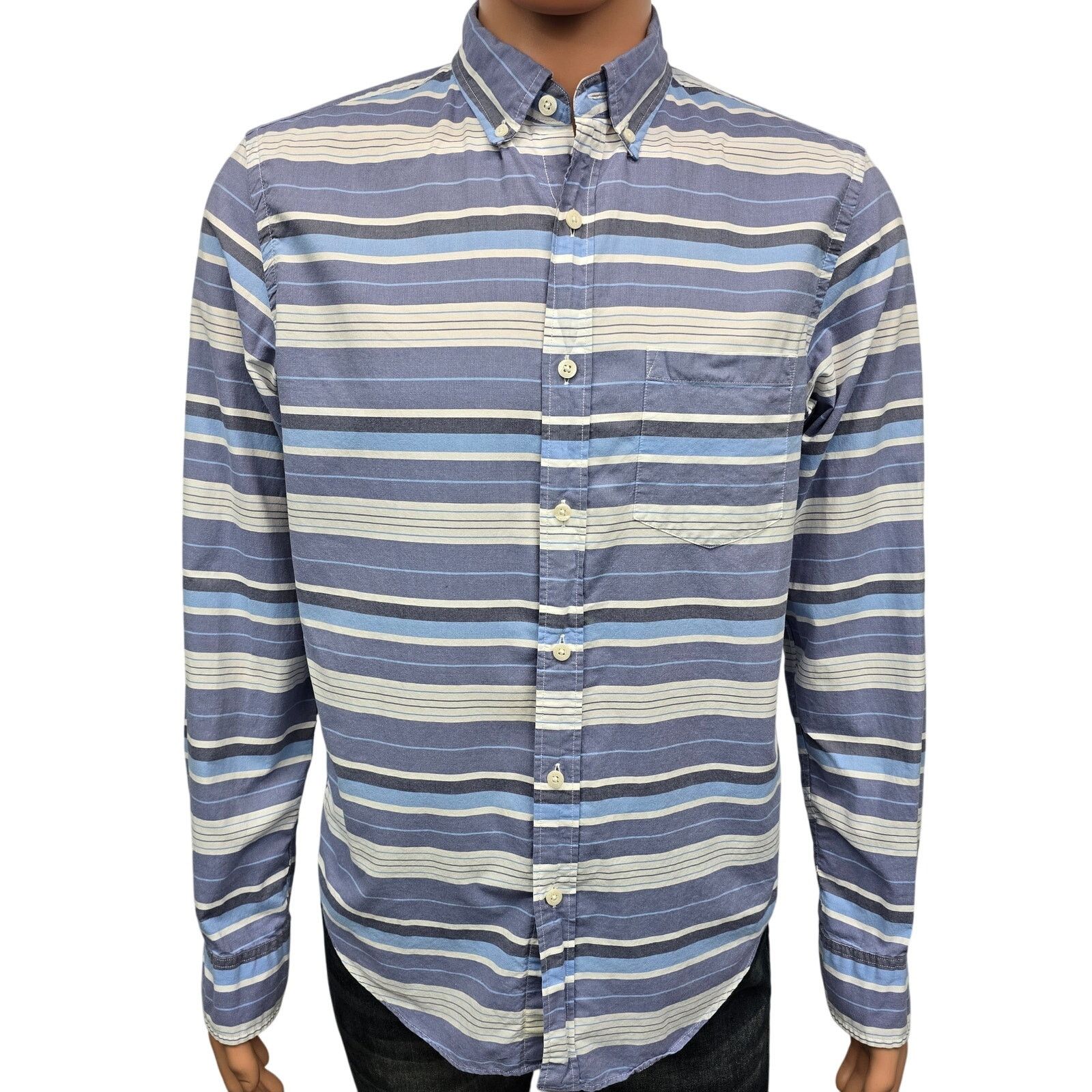 J.Crew J. Crew Shirt M Slim Fit Multicolor Horizontal Striped L/S Size US M / EU 48-50 / 2 - 2 Thumbnail