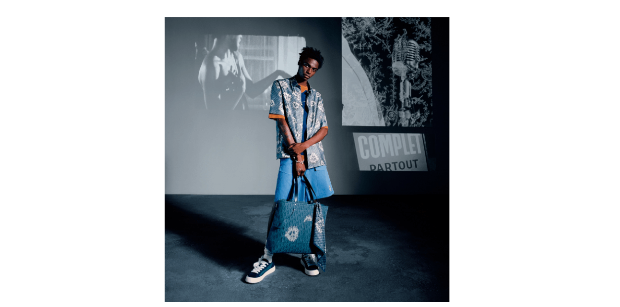 DENIM TEARS × Dior o1w1db10624 Size: OS / Bandana in Navy Blue & Light Gray Size ONE SIZE - 5 Thumbnail
