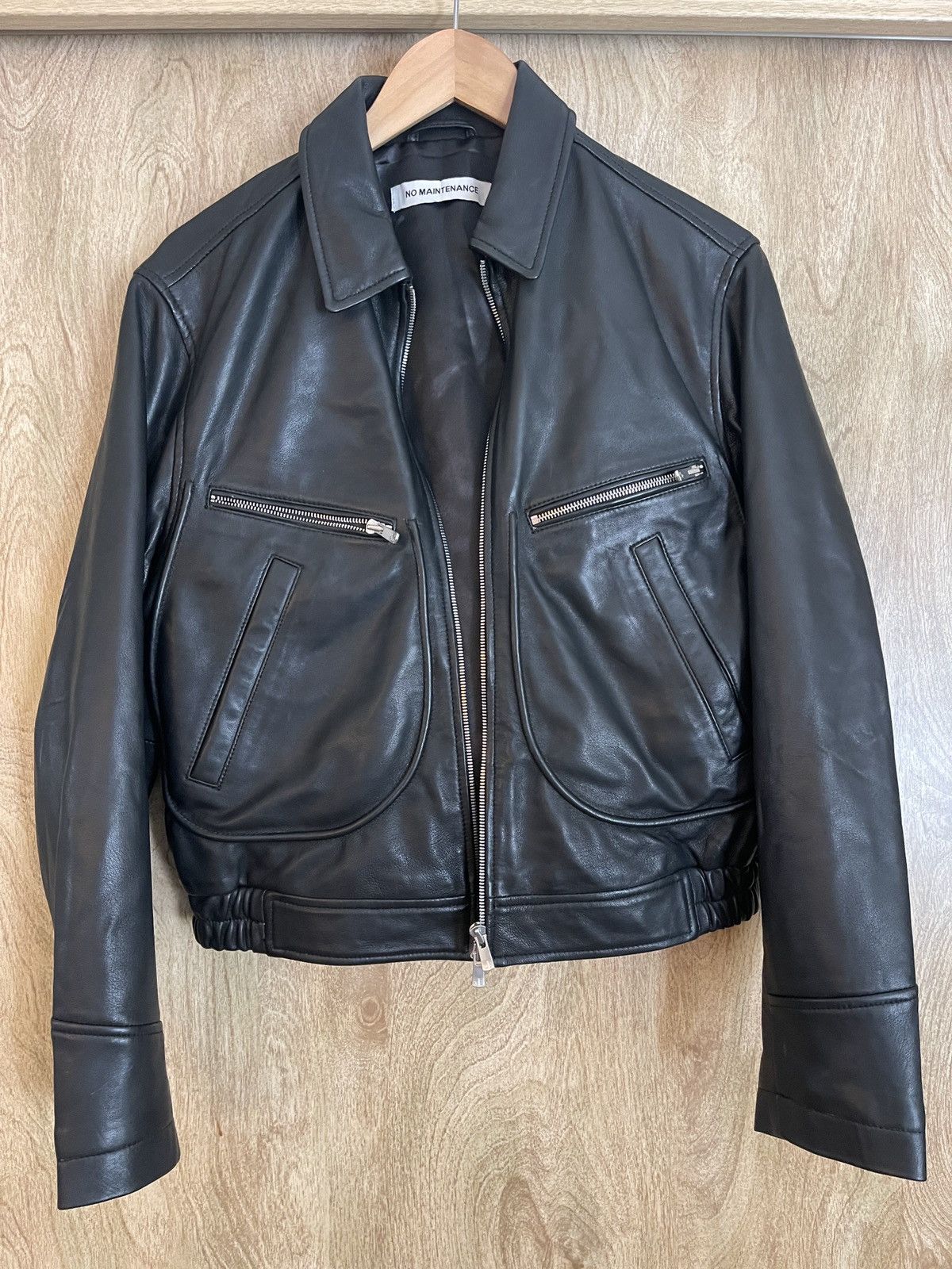 No Maintenance Nappa Calfskin Four-Zip Bomber Jacket | Grailed