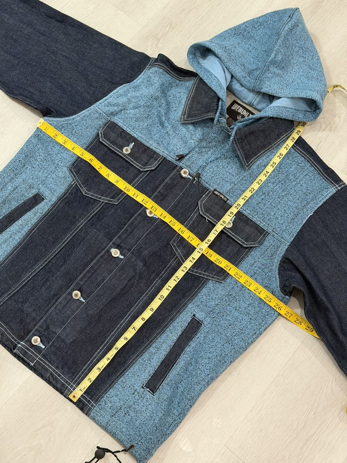 Vintage Vintage 2000s WEBUNLTD Denim/Sweat Switching Jacket XL Y2K Size US XL / EU 56 / 4 - 3 Thumbnail