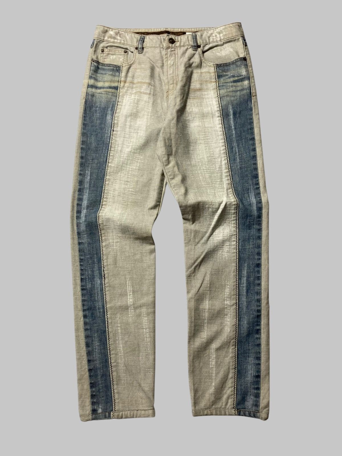 Japanese Brand × Vintage NIX Two Tone Unique Jeans Size US 30 / EU 46 - 1 Thumbnail