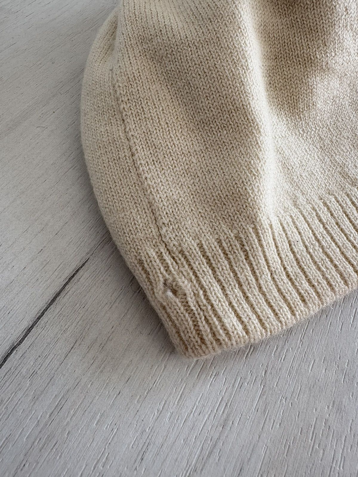 Yohji Yamamoto Y-3 Yohji Yamamoto Knit Beanie Hat & Gloves Set Cream Size S Size ONE SIZE - 5 Thumbnail