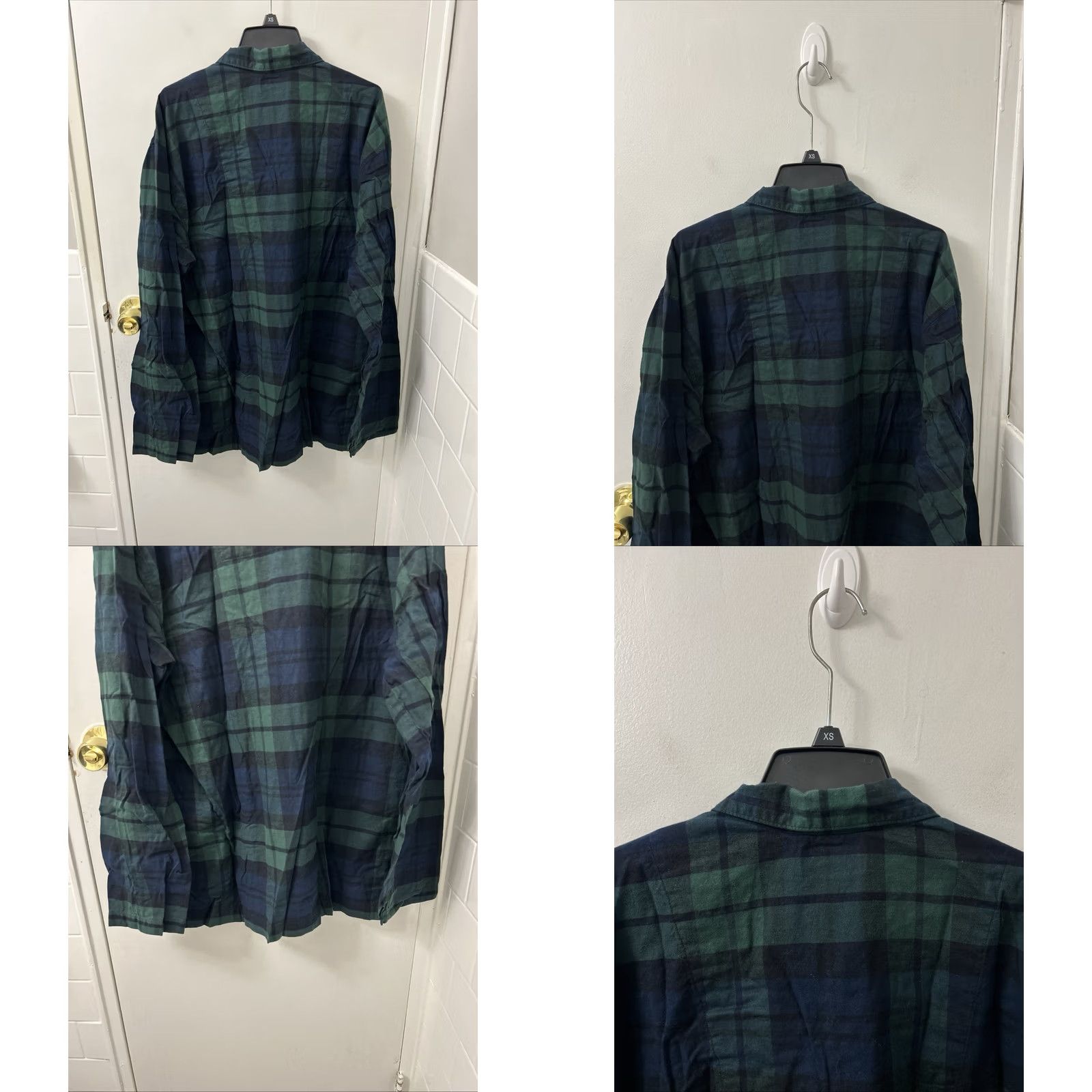 Polo Ralph Lauren VINTAGE Polo Ralph Lauren Sleepwear Shirt Mens L Green Navy Plaid Pony Logo Size US L / EU 52-54 / 3 - 8 Thumbnail