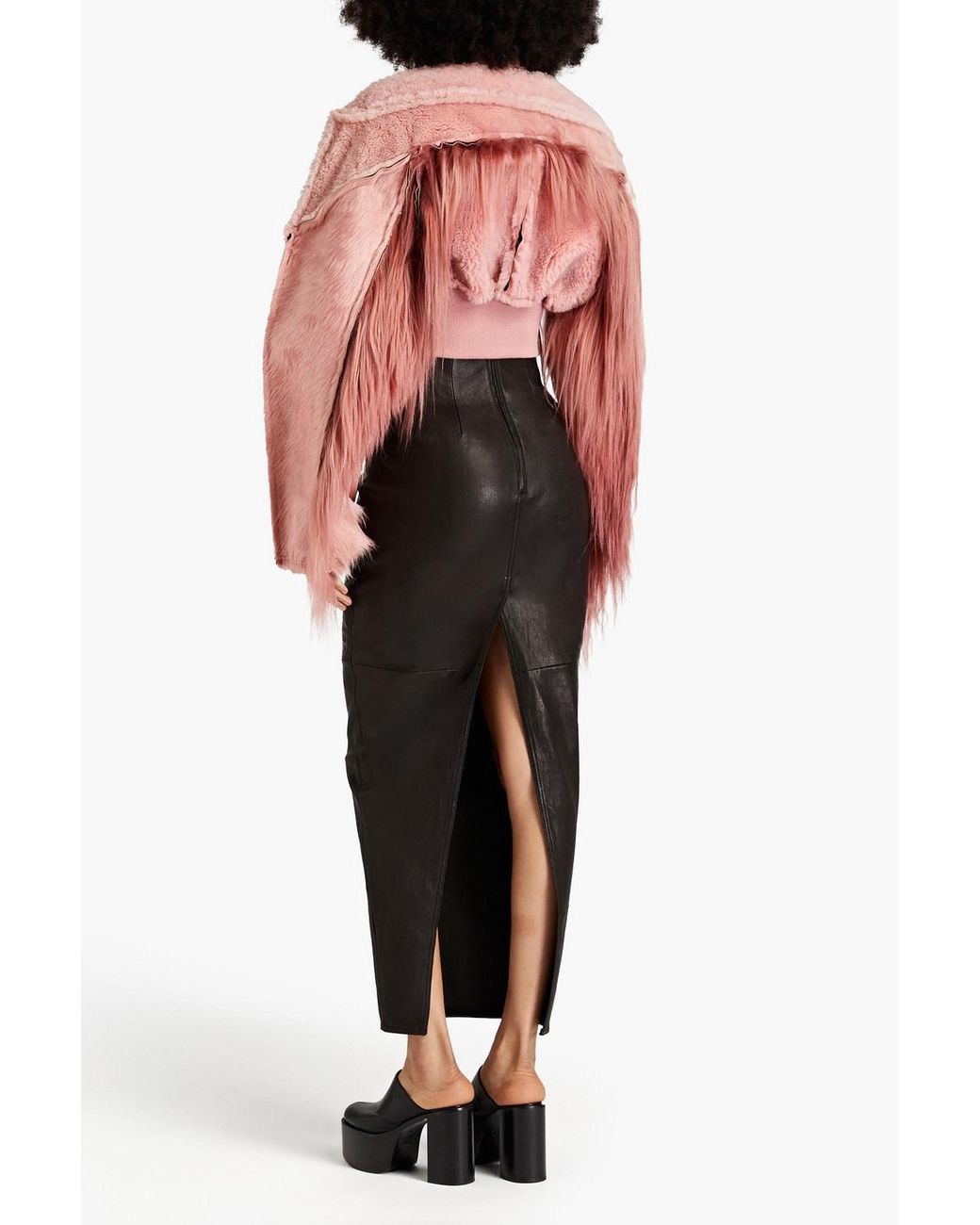Rick Owens 🔥$6.5K VALUE🔥 RUNWAY STROBE Cropped Leather Fur Jacket Size US M / EU 48-50 / 2 - 3 Thumbnail