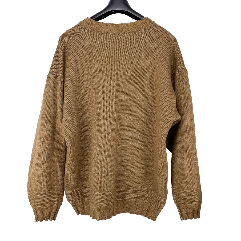 Ermenegildo Zegna Ermenegildo Zegna Cable Knit Crew Neck Wool Brown Sweater Size US XL / EU 56 / 4 - 5 Thumbnail
