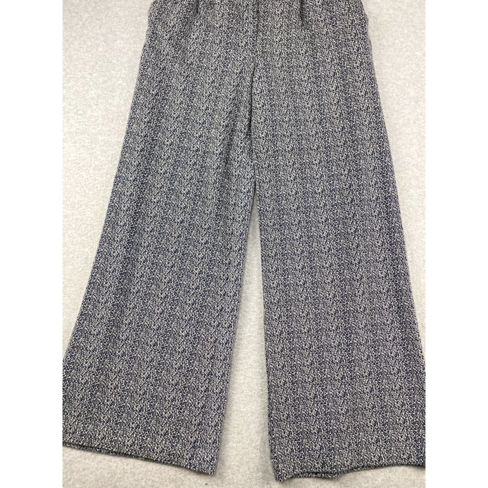 Anthropologie VINTAGE Anthropologie Cartonnier Pants 6 Blue Eliza Jacquard High Rise Wide Leg Boho Size 28" / US 6 / IT 42 - 3 Thumbnail
