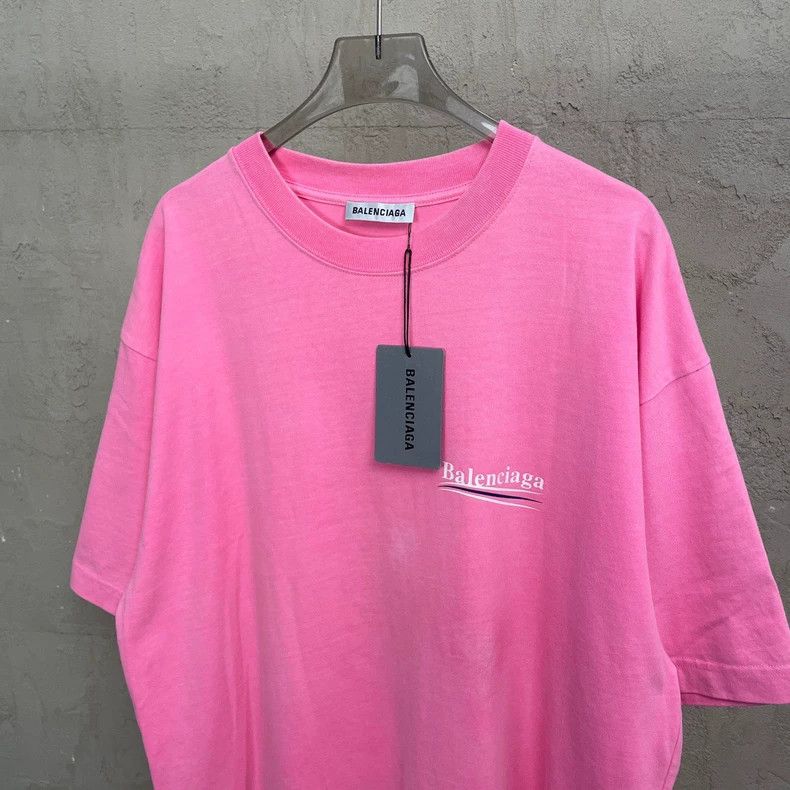 Balenciaga Balenciaga Hot Pink Coke Logo Short Sleeve T-Shirt 2502-Nex Size US XS / EU 42 / 0 - 3 Thumbnail