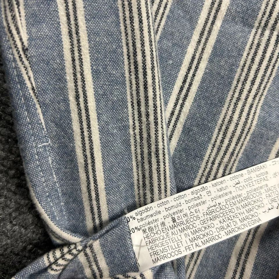 Zara Zara Flannel Shirt Mens Small Blue Striped Button Up Pocket Size US S / EU 44-46 / 1 - 7 Thumbnail