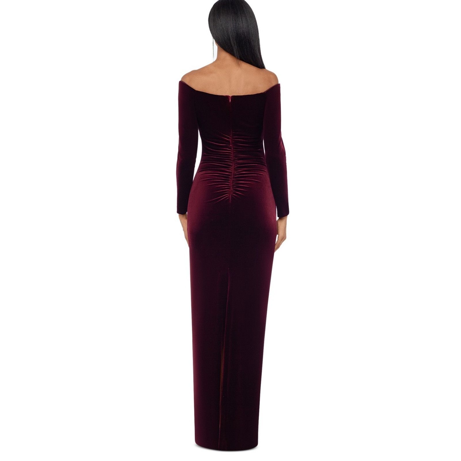 Other XSCAPE Petite "Christy" Long Off the Shoulder Velvet,Size 8P Size M / US 6-8 / IT 42-44 - 4 Thumbnail