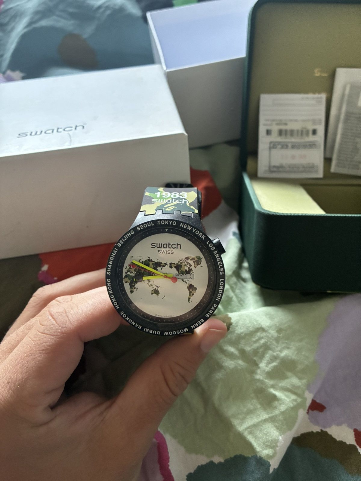 Bape Bape x Swatch BIG BOLD Global World Size ONE SIZE - 6 Thumbnail