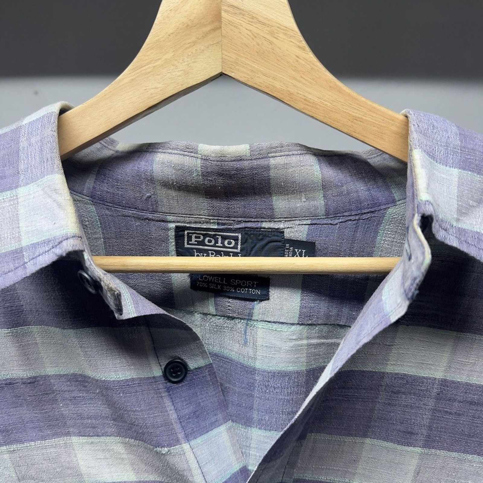 Vintage Polo Ralph Lauren Plaid Striped Lowell Shirt ERD Grunge Size US XL / EU 56 / 4 - 5 Thumbnail