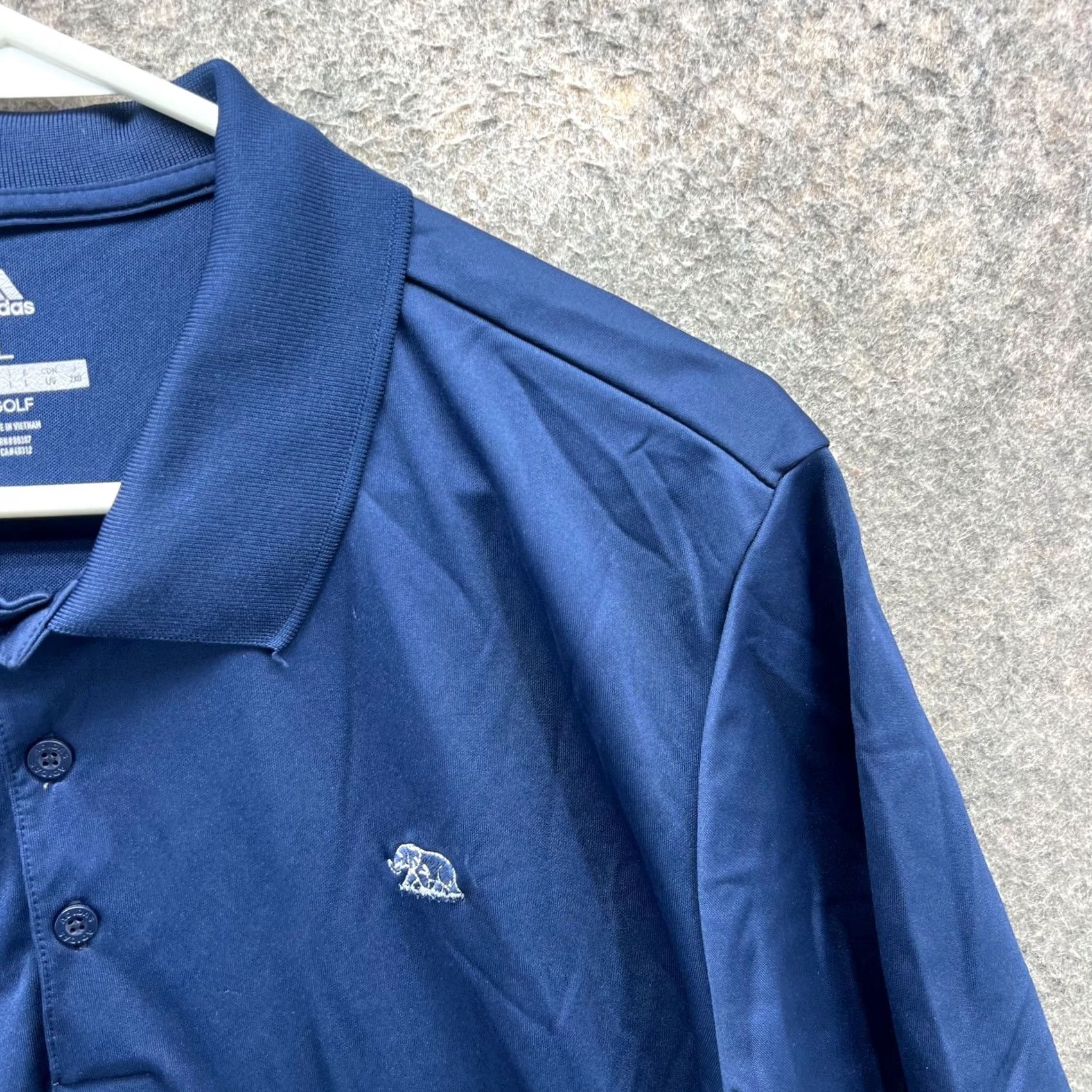 Adidas Adidas Polo Shirt Mens Large Blue Navy 365 Stretch Golf Golfer Elephant Knit Shirt Polo Short Sleeve Regular Fit Size US L / EU 52-54 / 3 - 7 Thumbnail