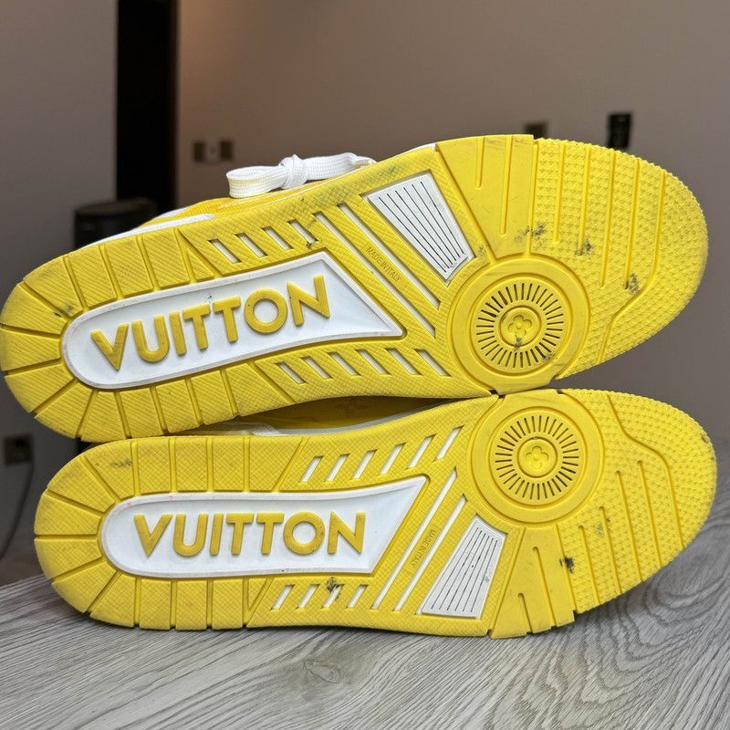Louis Vuitton Louis Vuitton Trainer Fashion Sneakers in White Yellow -250 Size US 10.5 / EU 43-44 - 4 Thumbnail