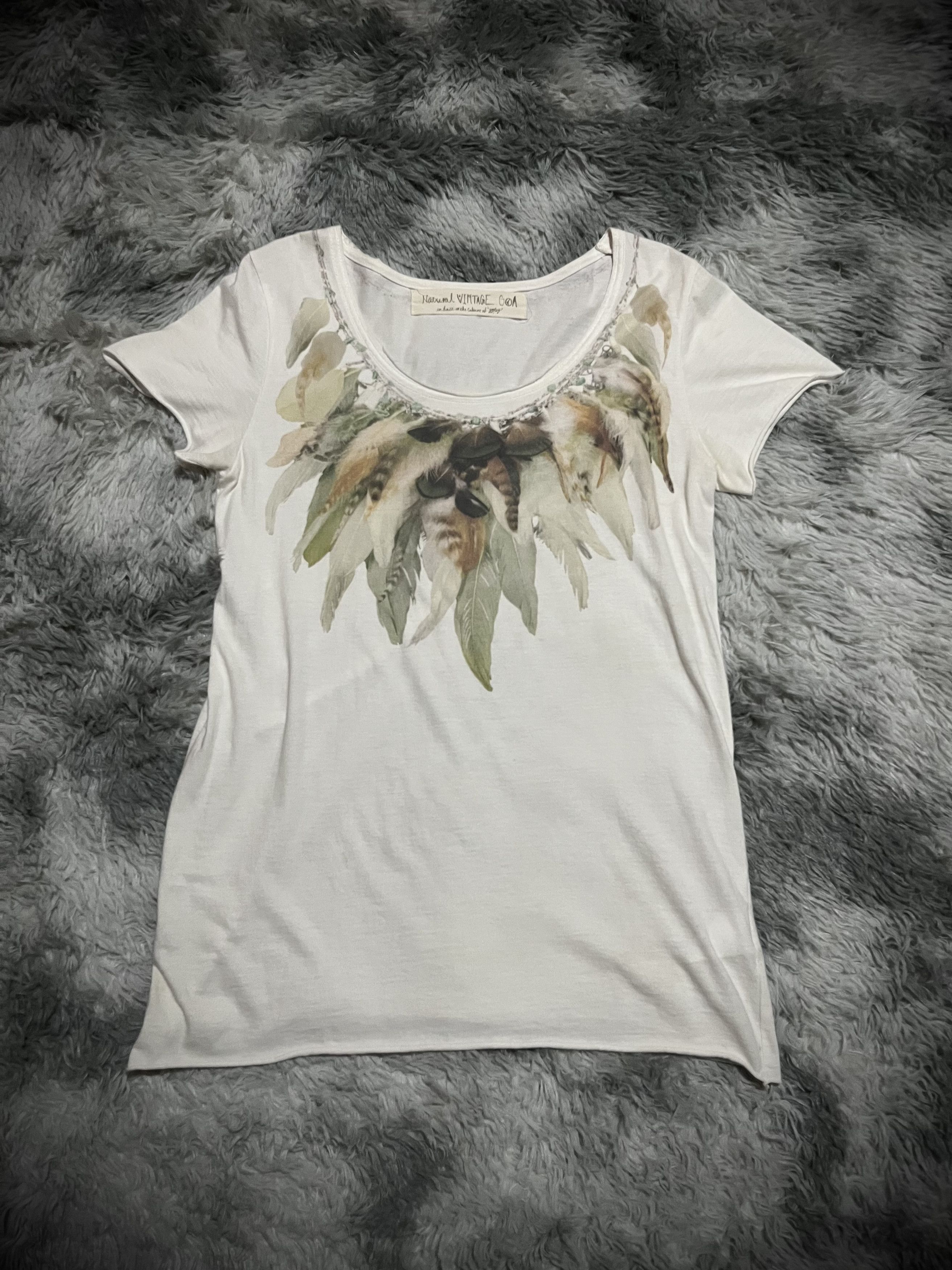 Other 2000’s Natural Vintage Goa Feather Necklace Size US M / EU 48-50 / 2 - 1 Thumbnail