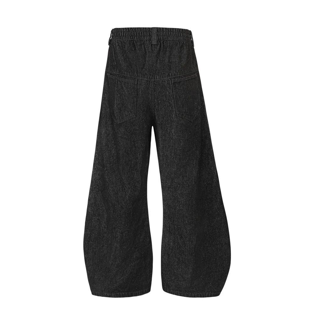 Japanese Brand × Jean American style patchwork rivet loose wide-leg scimitar jeans Size US 32 / EU 48 - 2 Thumbnail