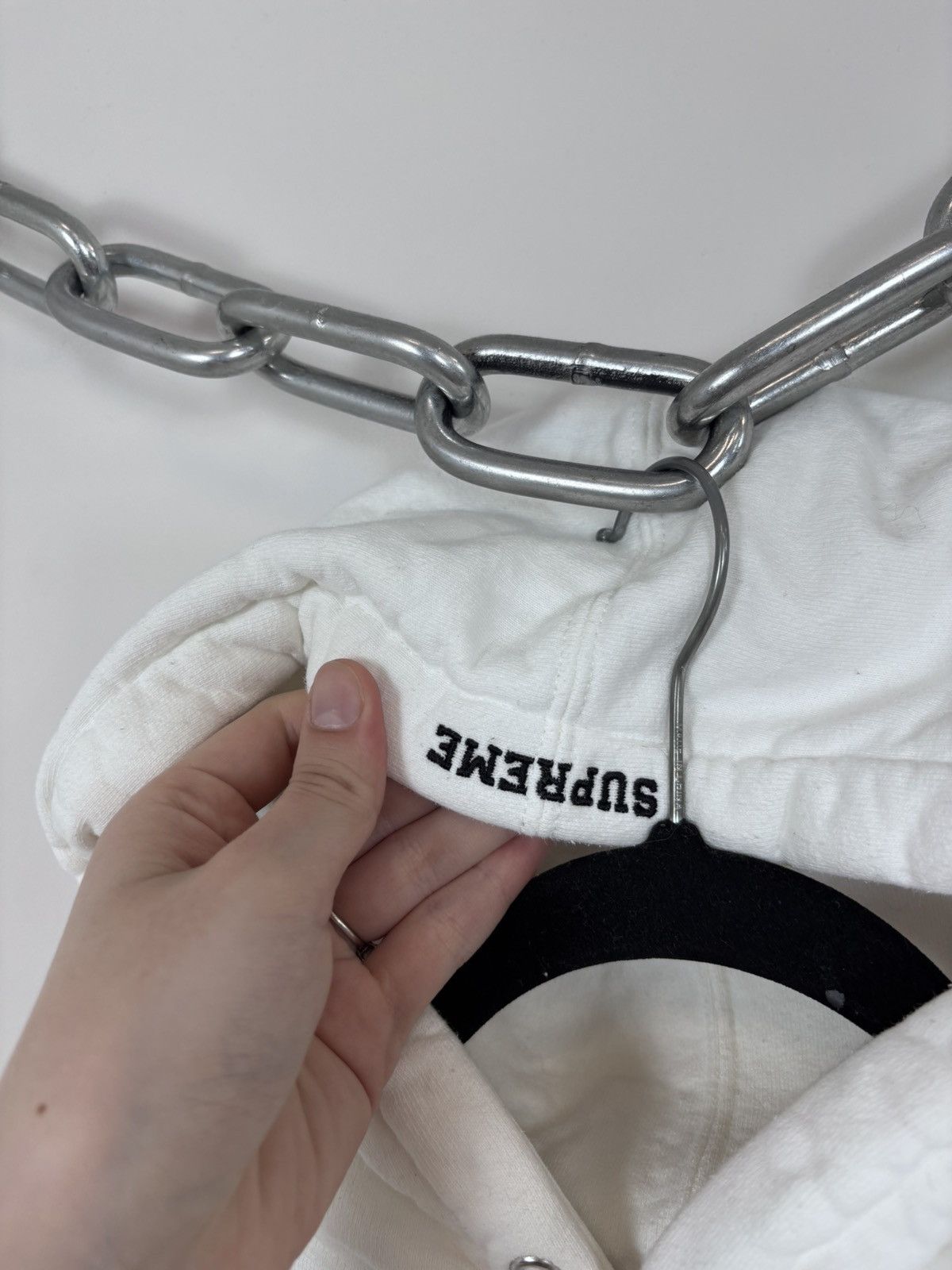 Supreme Supreme Bless The Land Of Fuck White Hoodie Sweatshirt Size US S / EU 44-46 / 1 - 5 Thumbnail