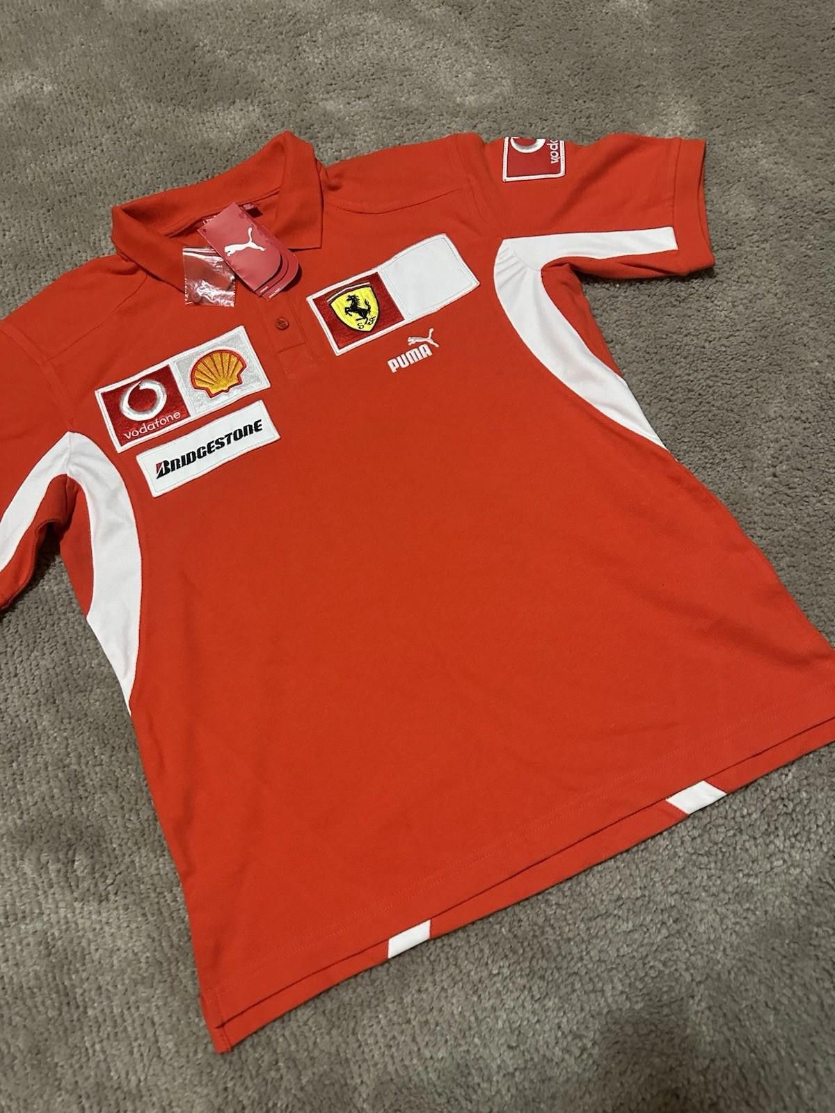 Ferrari NWT Puma Ferrari F1 Racing Jersey Polo Red Vintage Size M Size US M / EU 48-50 / 2 - 2 Thumbnail