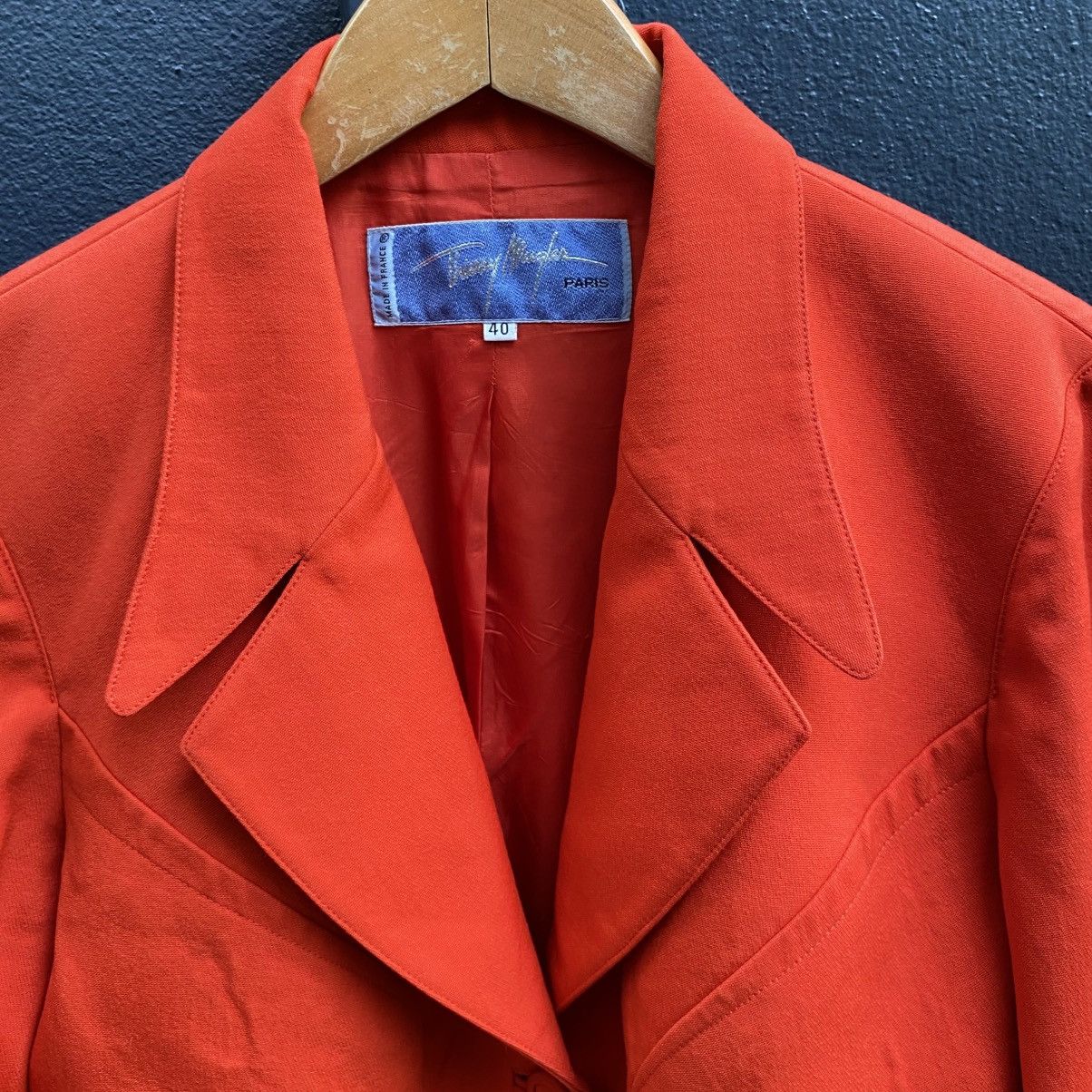 Thierry Mugler Thierry Mugler DIY Cropped Red Blazer Size S / US 4 / IT 40 - 9 Thumbnail