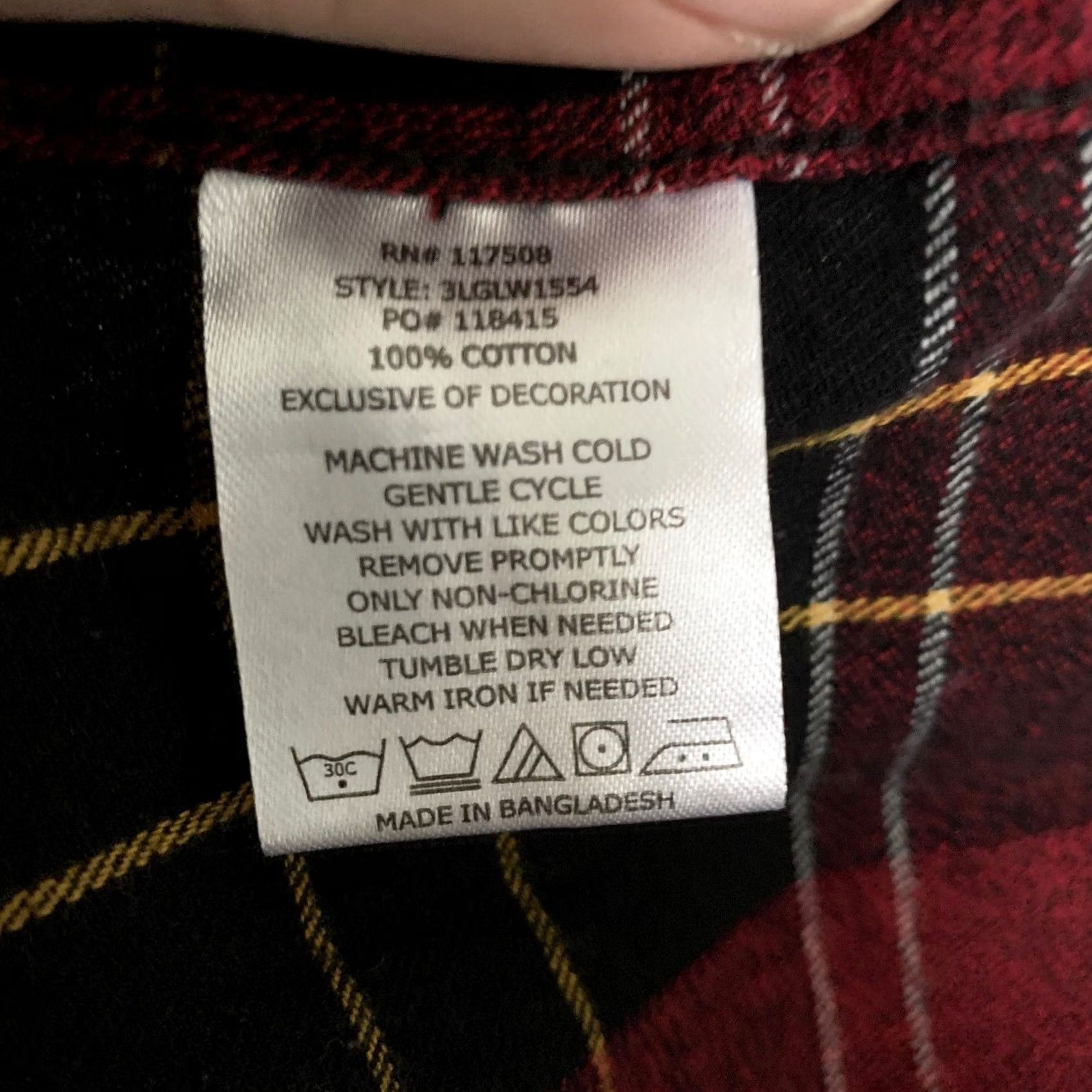 Levi's Levi's Shirt Mens M Long Sleeve Button Up Flannel Dark Red Plaid Size US M / EU 48-50 / 2 - 4 Thumbnail