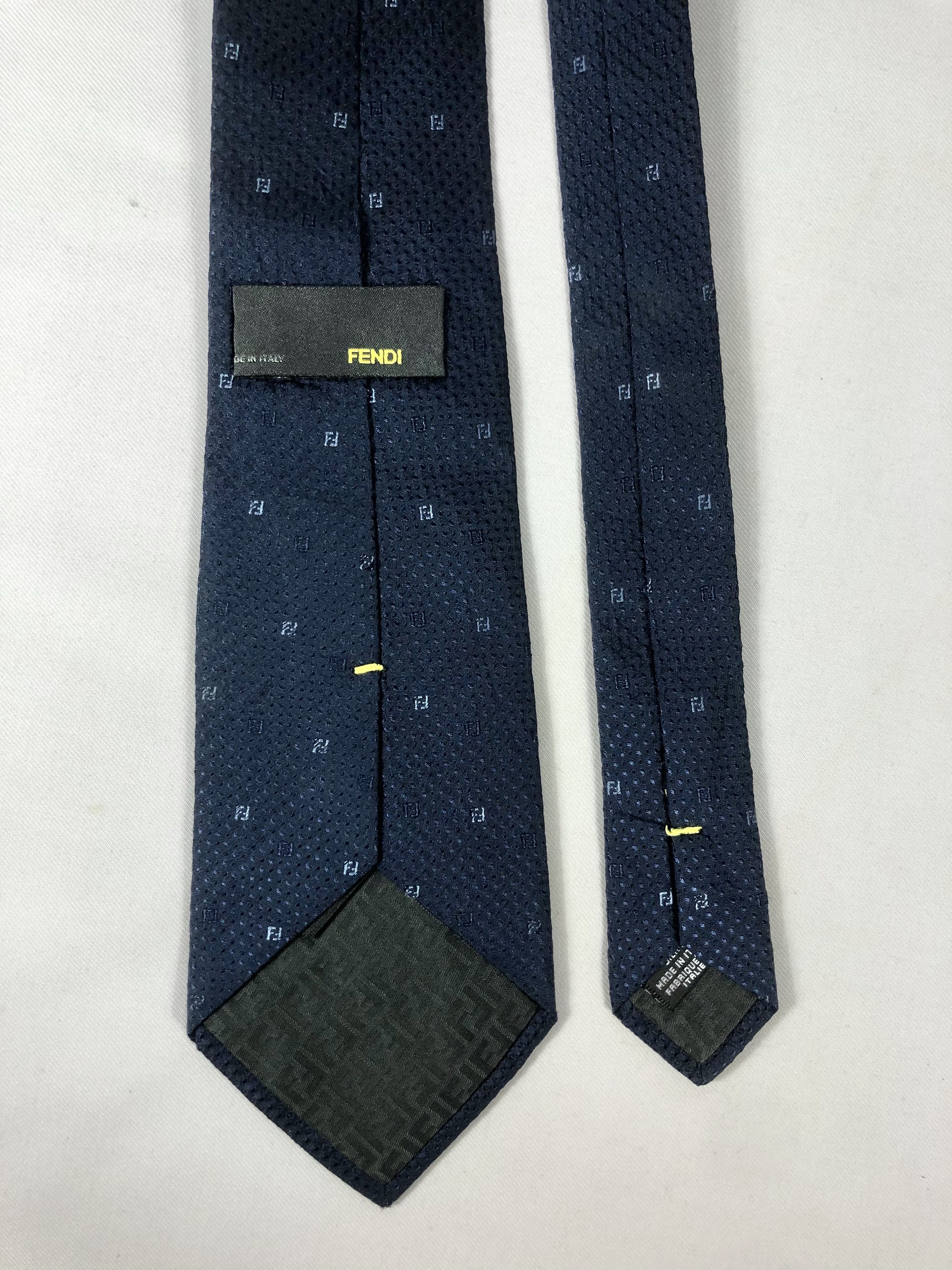 Fendi Rare Fendi Monogram Silk Tie Made in Italy Size ONE SIZE - 5 Thumbnail