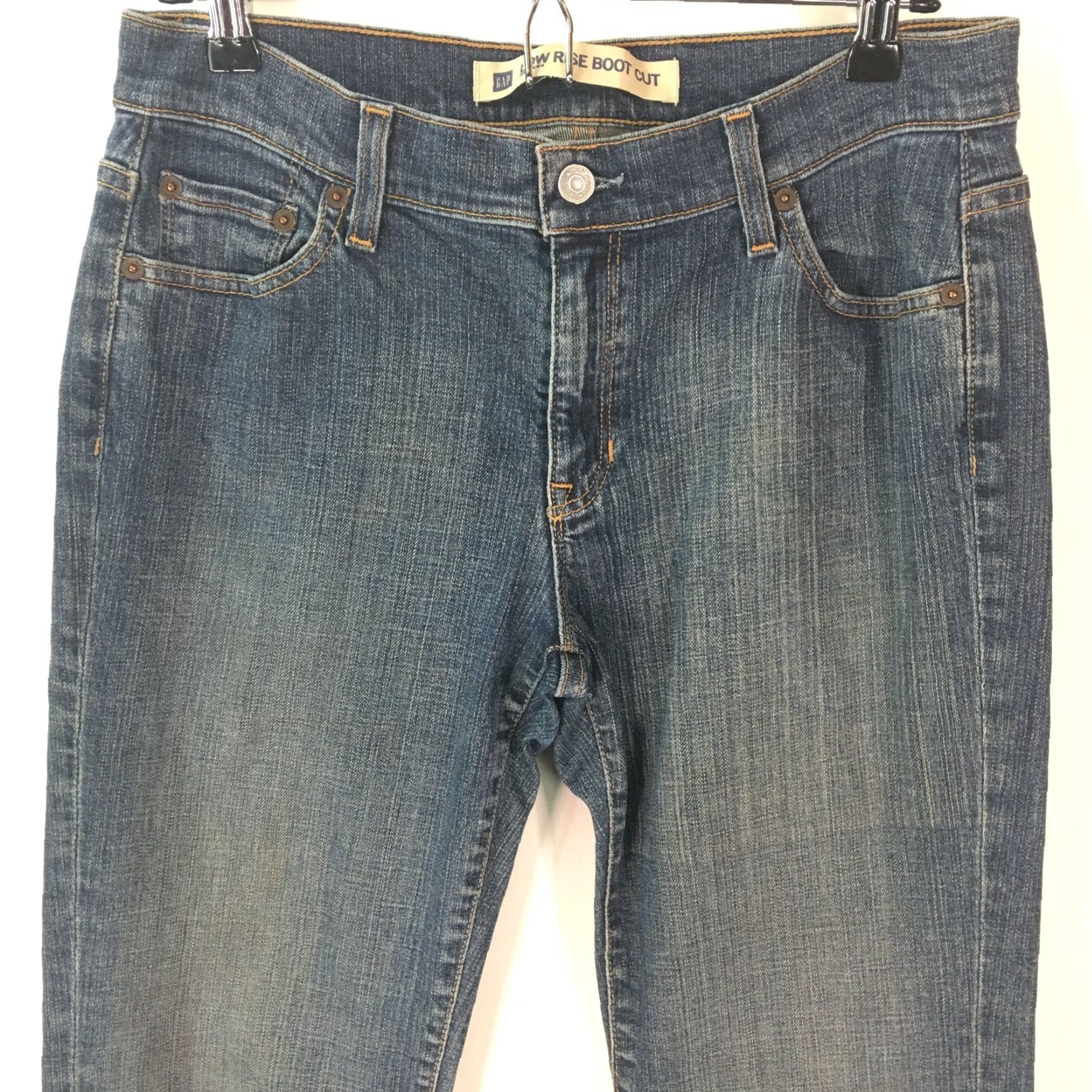 Gap VINTAGE Gap Women's Low Rise Stretch Bootcut Jeans Size 8 32x32 Medium Wash Blue Denim Womens Size 30" / US 8 / IT 44 - 2 Thumbnail