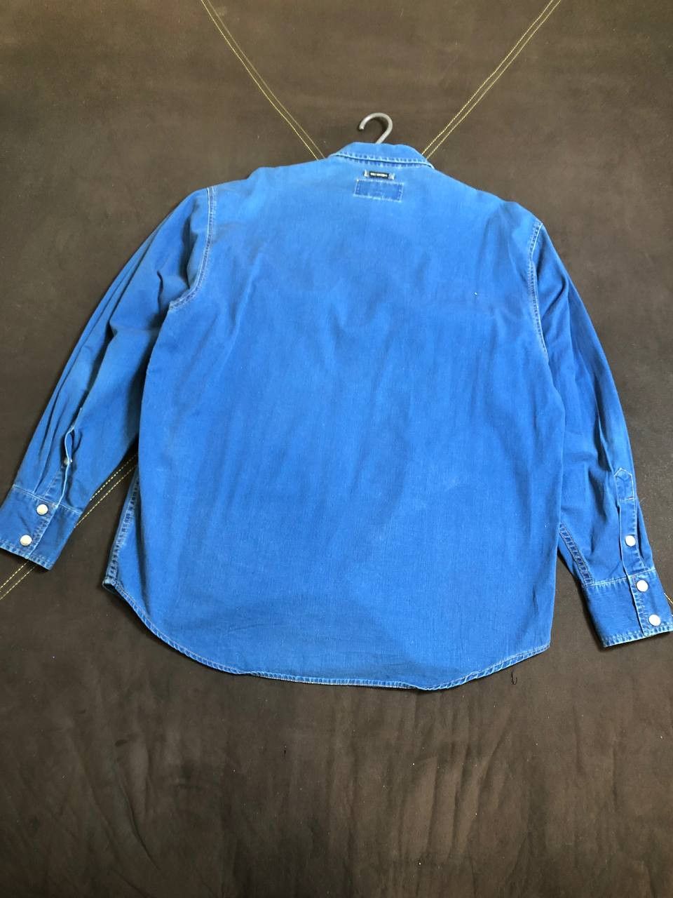 Harley Davidson Harley Davidson Men's Long Sleeve Blue Cotton Shirt Size US XL / EU 56 / 4 - 17 Thumbnail