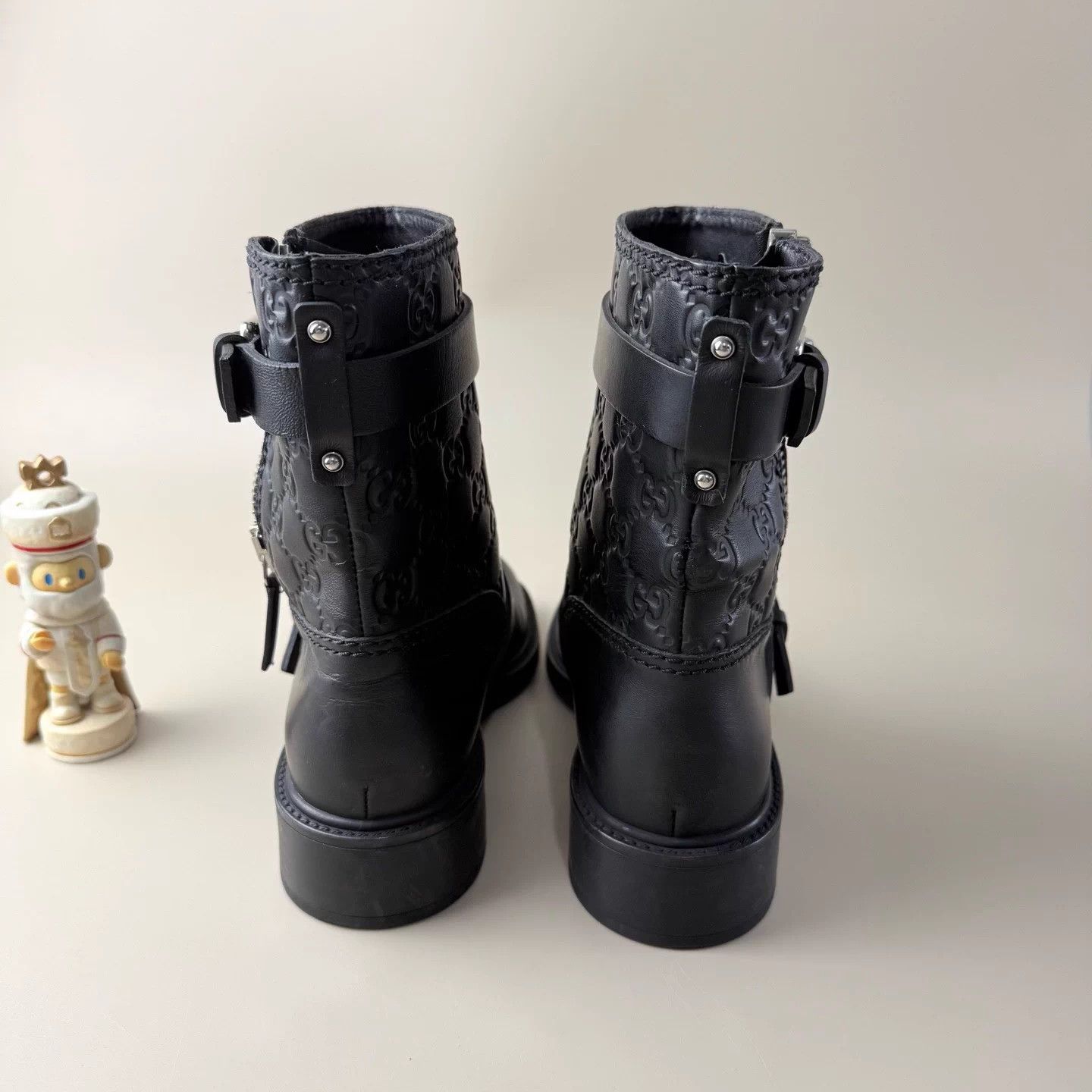 Gucci Gucci Black Double C Zip Short Boots 35.5 Size US 4.5 / IT 34.5 - 3 Thumbnail