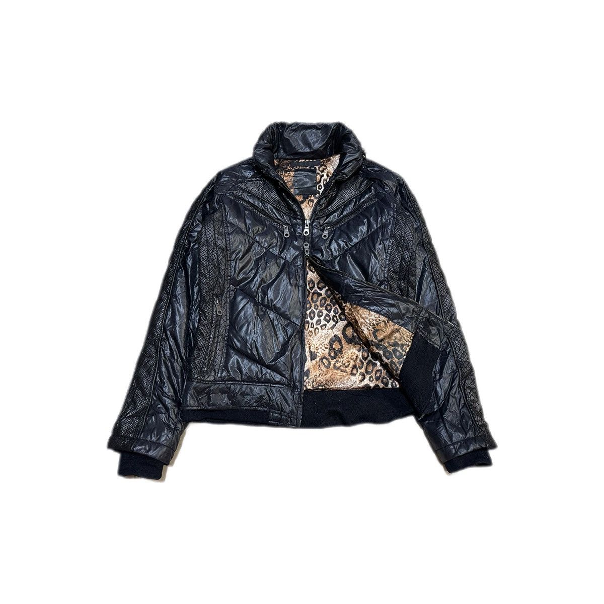 🔥Y2K Archived Fuga Down Jacket Puffer Snakeskin Goth Punk