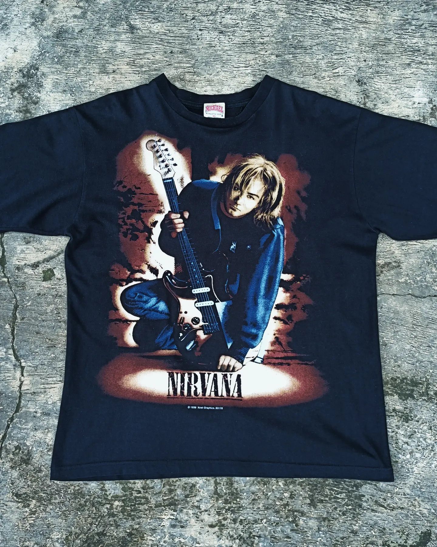 image of Band Tees x Nirvana 1999 Michael Tag in Black, Men's (Size XL)