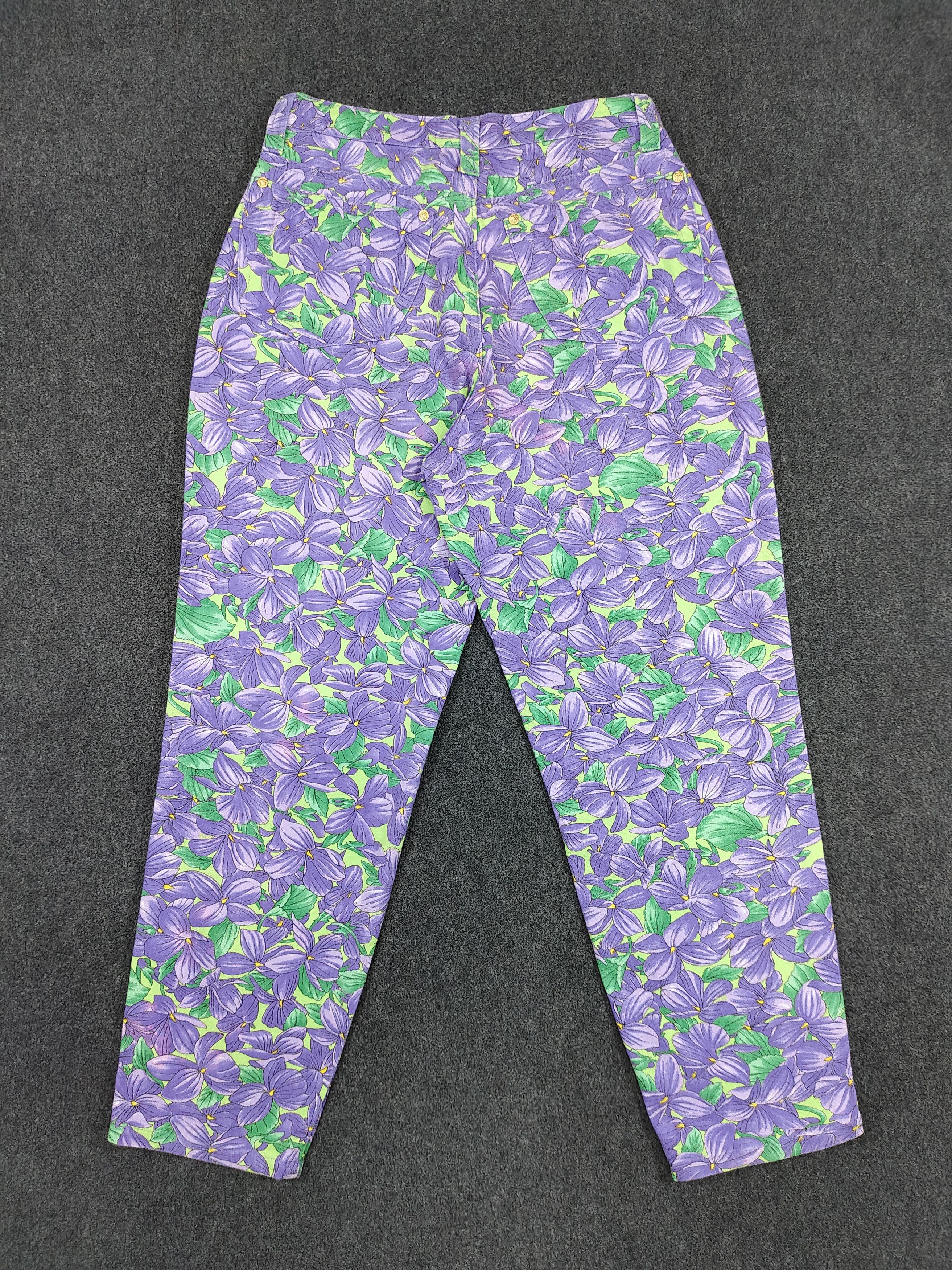 Versace Jeans Couture 90s Versace JC- Archive AOP Florals Print Classic Cut Jeans Size 30" / US 8 / IT 44 - 4 Thumbnail