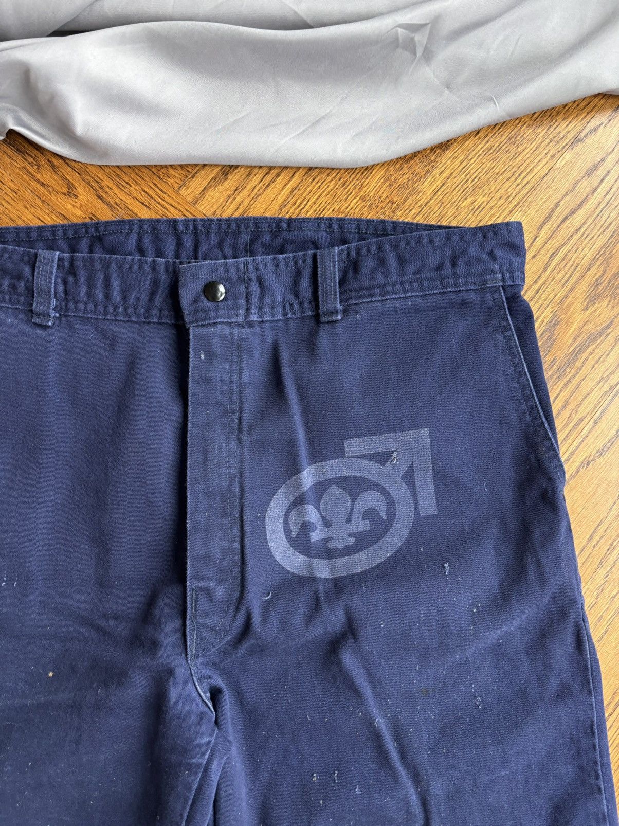 Carhartt × Vintage Vintage Bleu de Travail Work Pant Quebec Fleur Lys Stamped Size US 37 - 4 Thumbnail