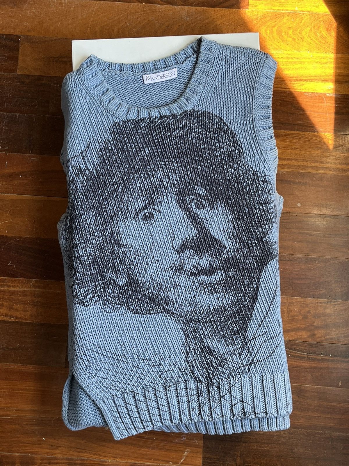 image of J W Anderson J.w. Anderson Rembrandt Sweater Vest in Blue, Women's (Size Large)