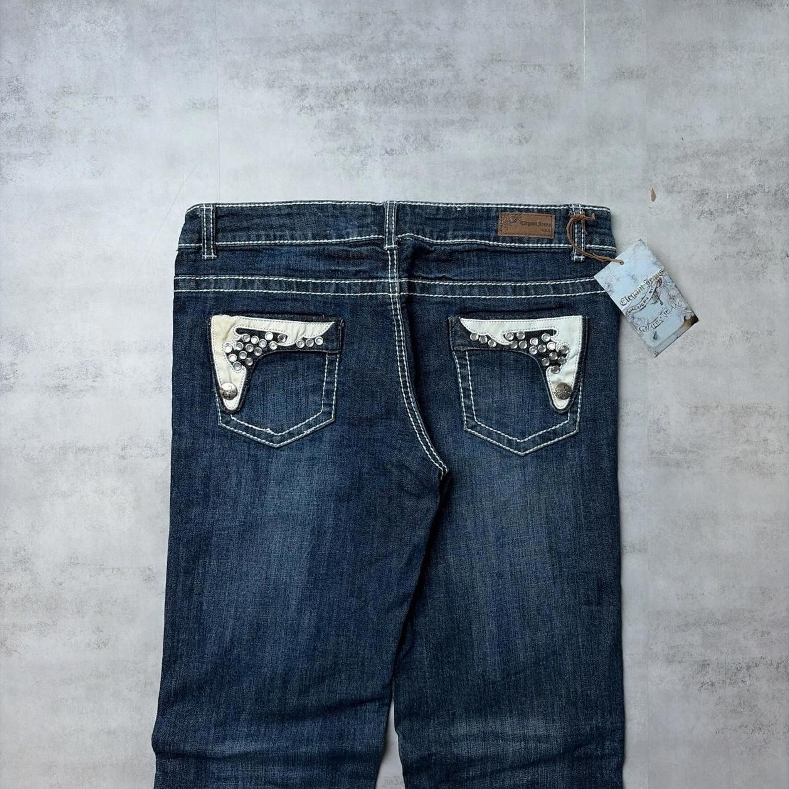 Other Y2K Blue Elegant Jeans Grunge Deadstock Bootcut Denim Jeans Size 34" / US 12 / IT 48 - 3 Thumbnail