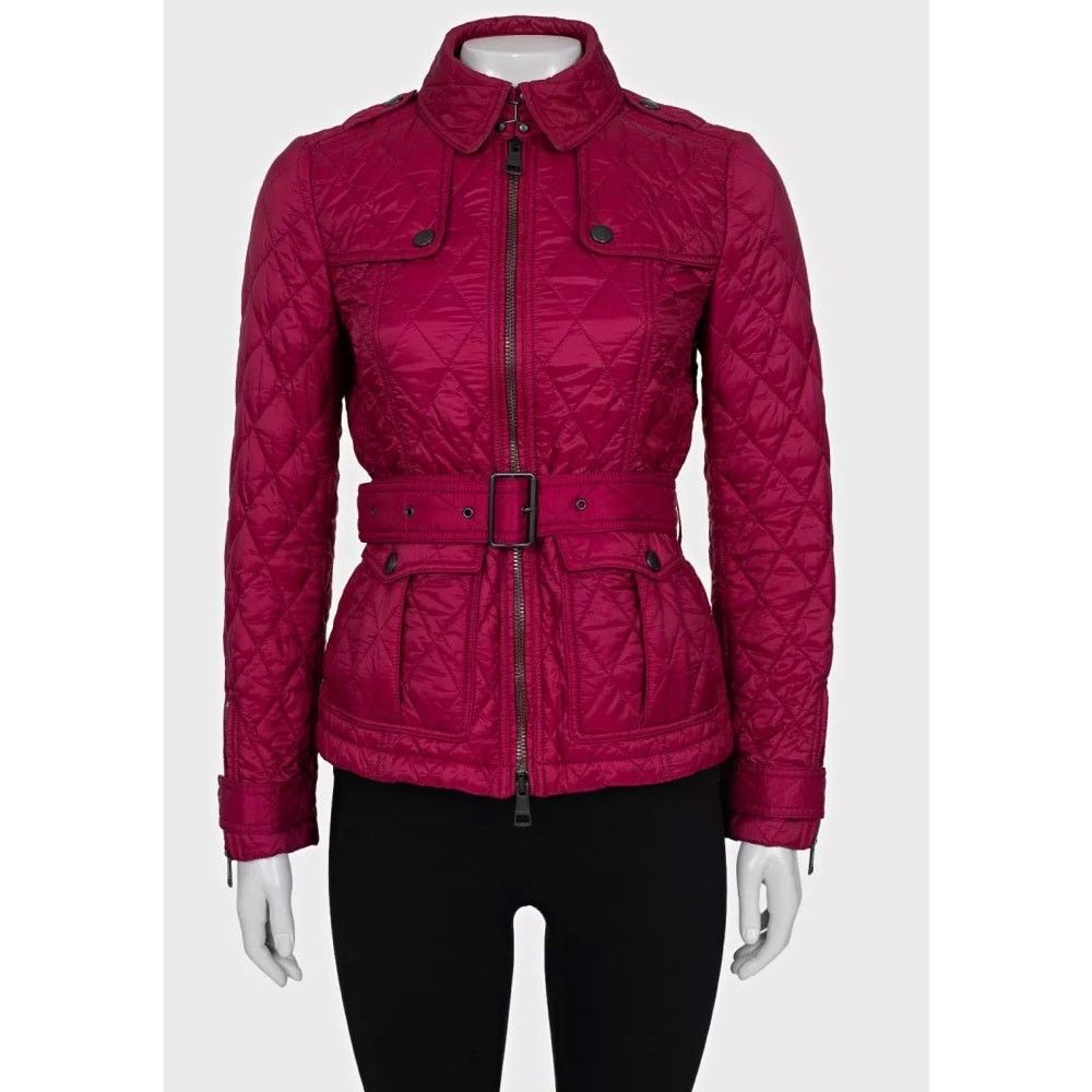 Burberry Burberry Brit Pink Fitted Jacket - Size XS Size XS / US 0-2 / IT 36-38 - 1 Thumbnail