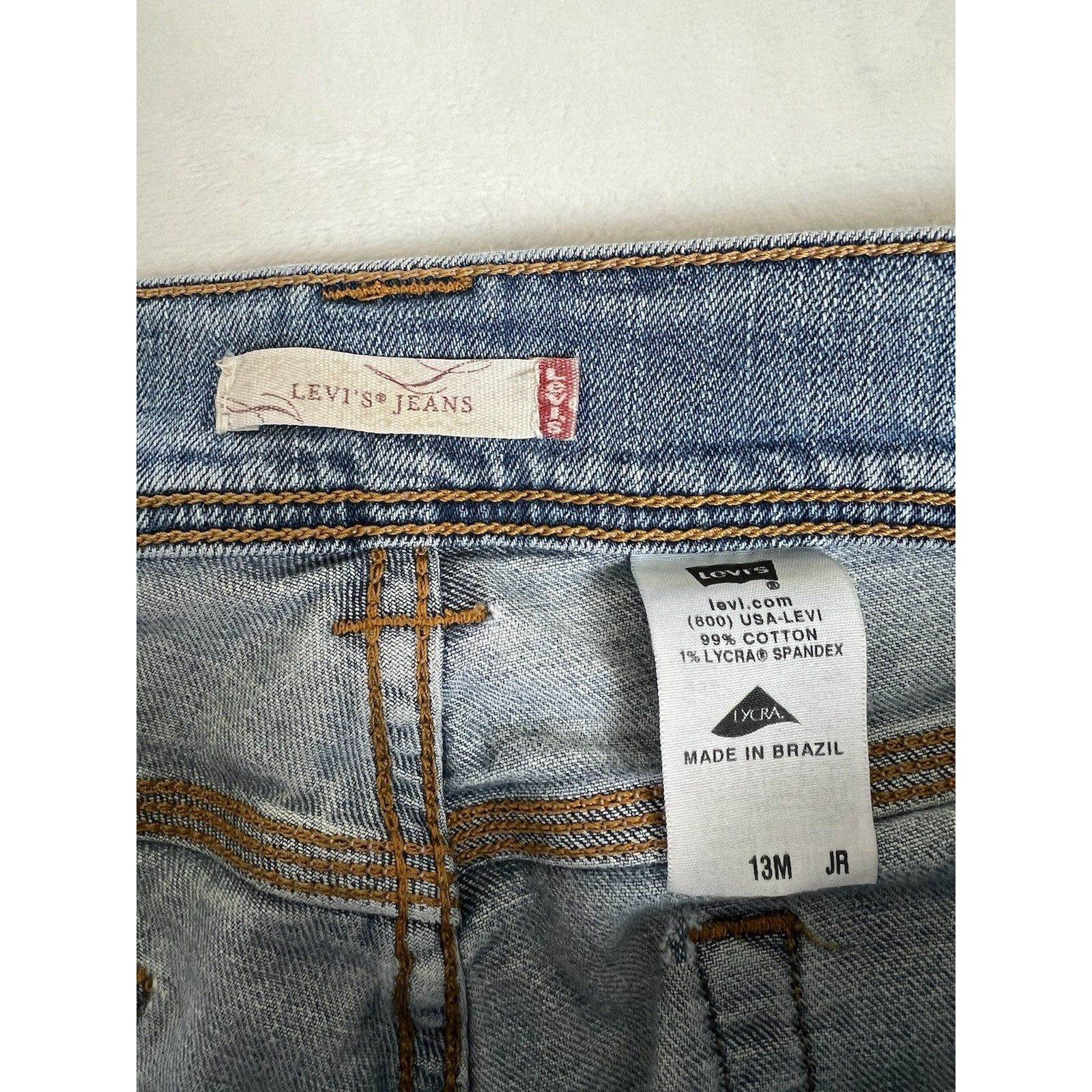 Levi's Vintage Levi’s Y2K Low Rise Denim Jeans Women’s 13 M JR Size 34" / US 12 / IT 48 - 5 Thumbnail