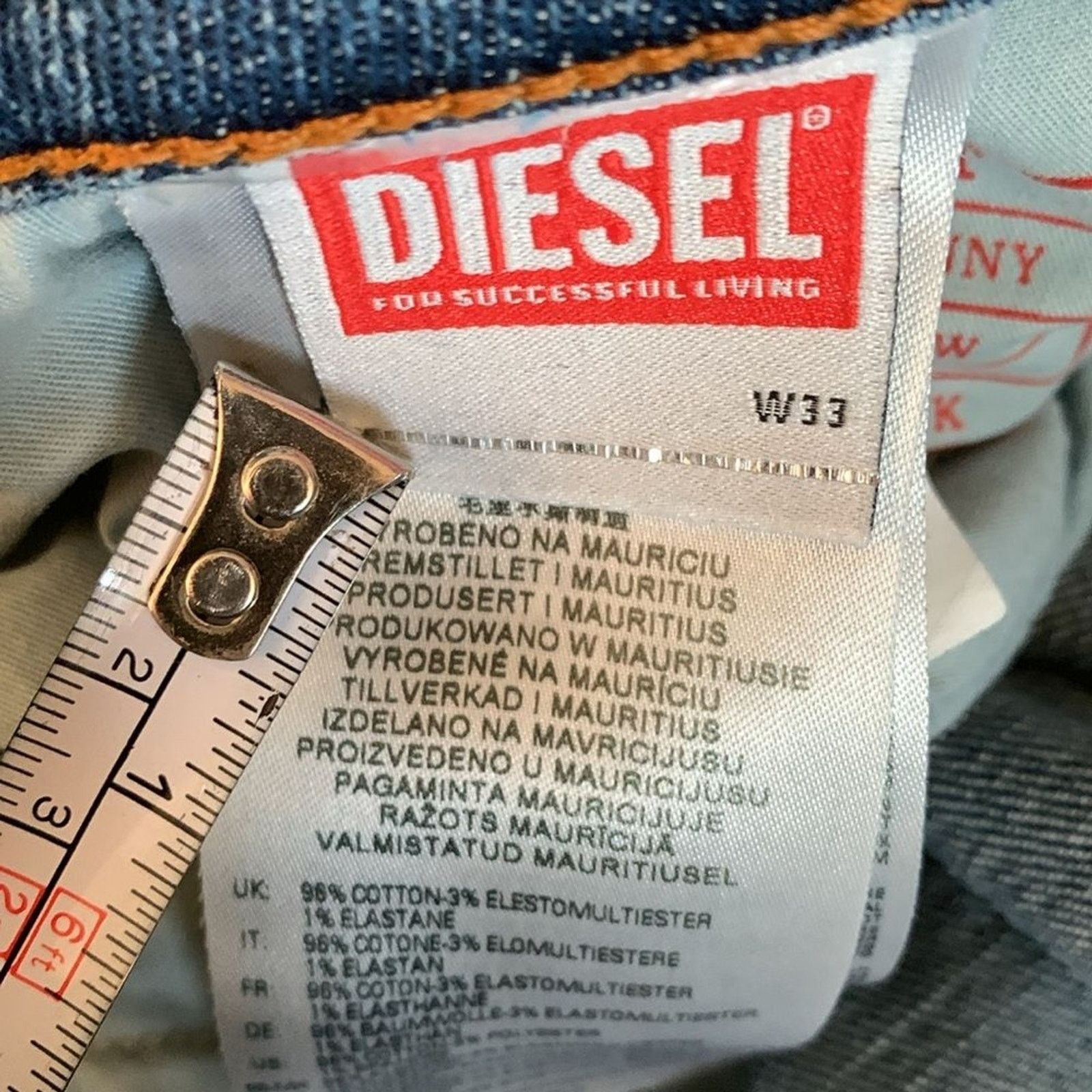 Diesel Diesel 1979 Sleenker Skinny Jeans Y2K Men's Low Rise Blue Size US 33 - 7 Thumbnail