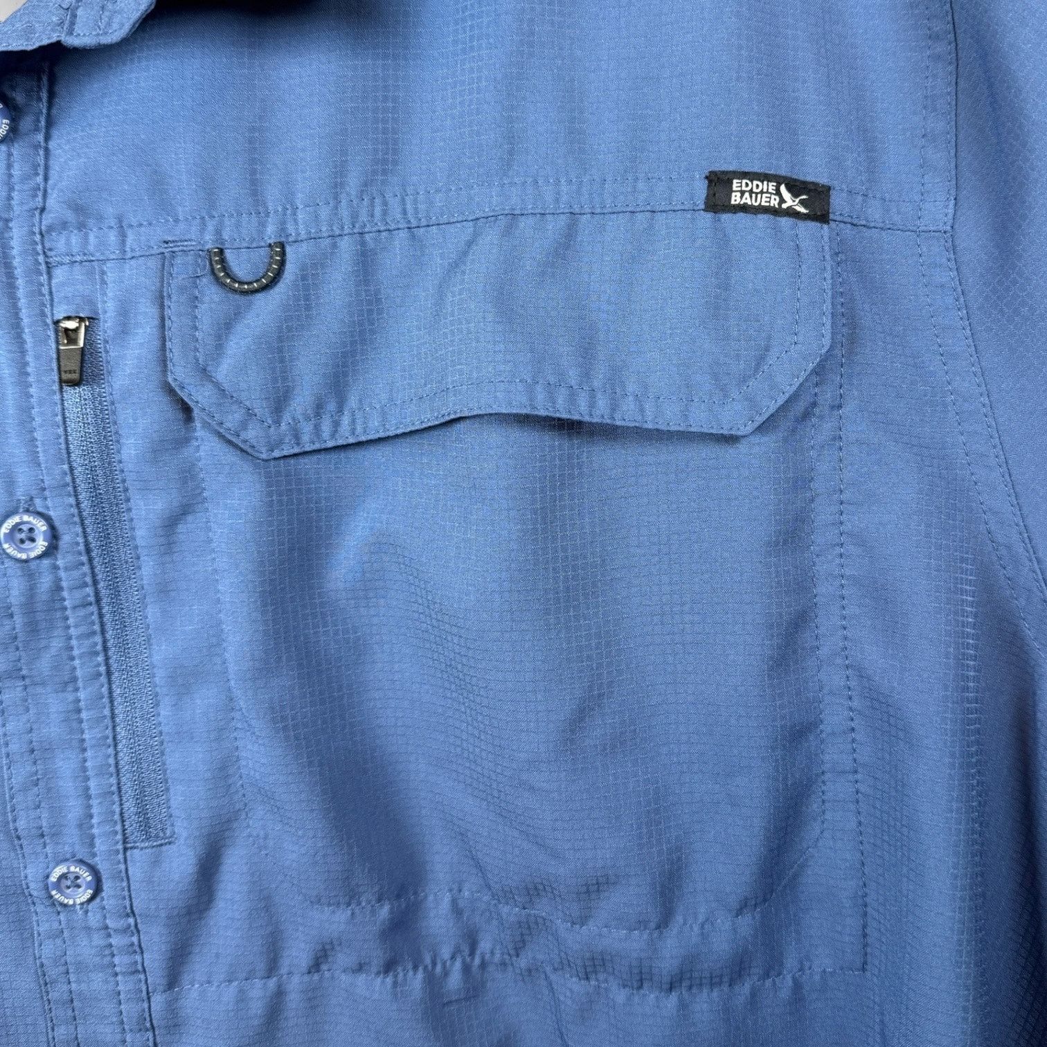 Eddie Bauer Eddie Bauer Outdoor Fishing Shirt XXL Blue Polyester Size US XXL / EU 58 / 5 - 4 Thumbnail