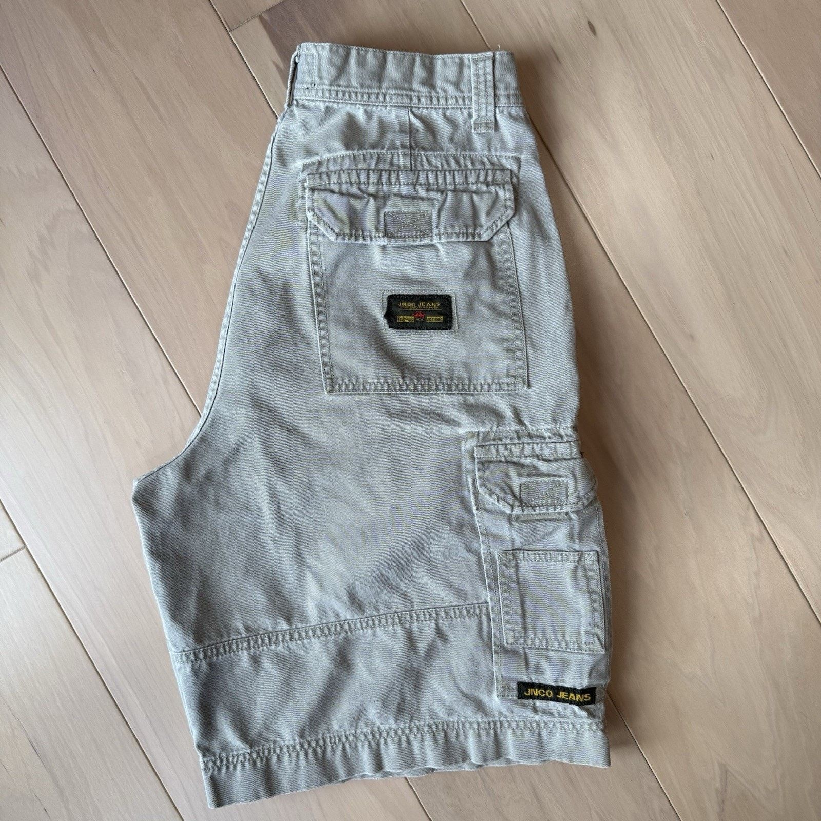 JNCO Vintage JNCO Cargo Shorts Light Khaki Y2K Baggy Streetwear Size US 30 / EU 46 - 2 Thumbnail